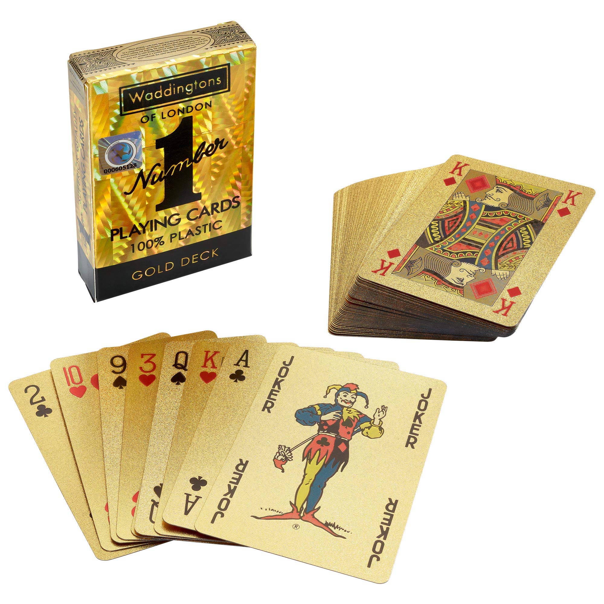 Waddingtons Number 1 Playing Cards - Gold Edition | Plastic Material | Waterproof | Unisex Children 2