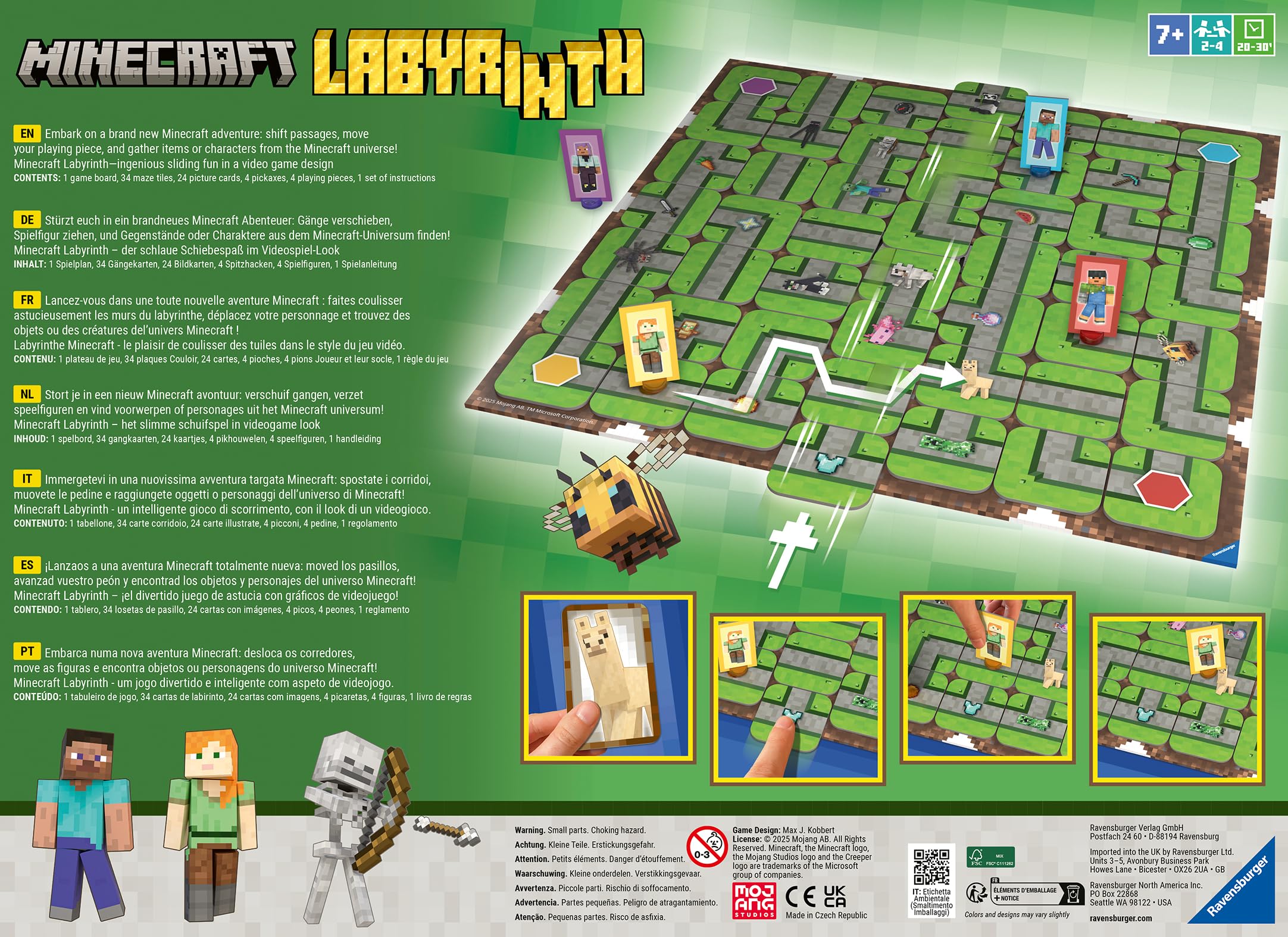 Ravensburger Minecraft Labyrinth - The Moving Maze Board Game for Kids and Families 6