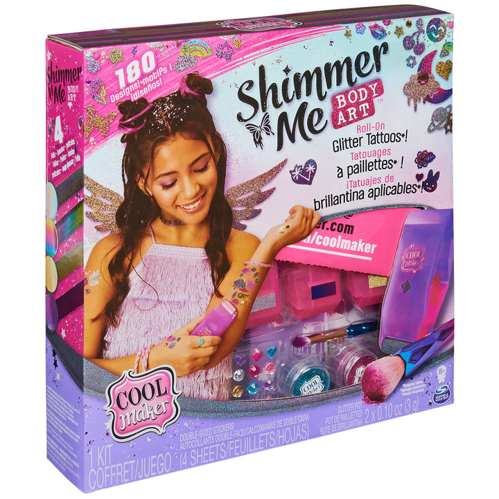 Cool Maker Shimmer Me Body Art Roller Kit with 4 Metallic Foils & 180 Designs