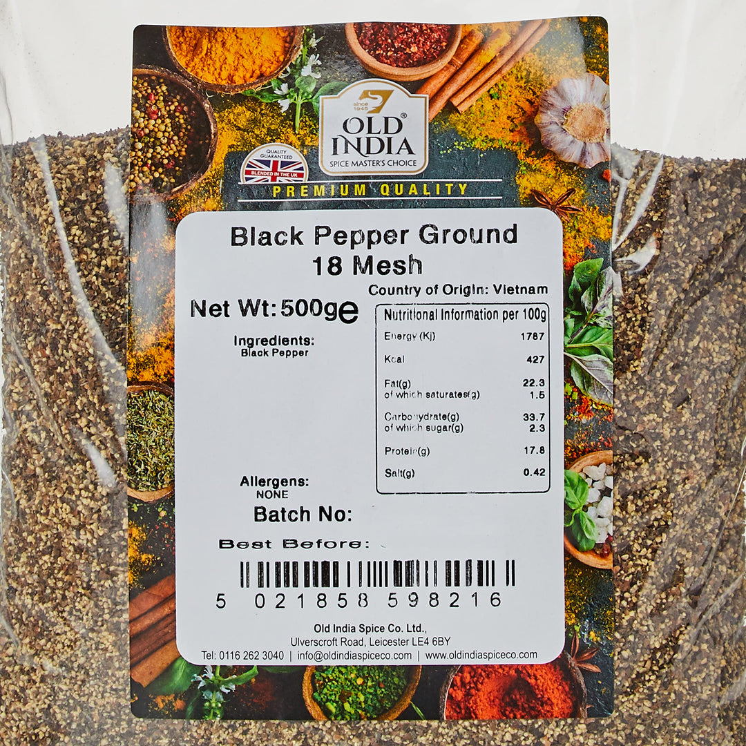 Old India Black Pepper Ground 18 Mesh 500g