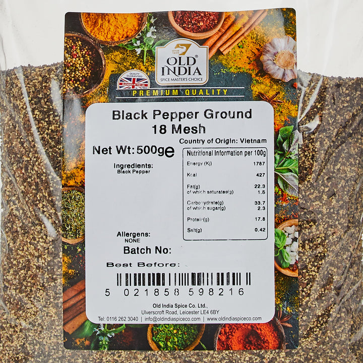 Old India Black Pepper Ground 18 Mesh 500g