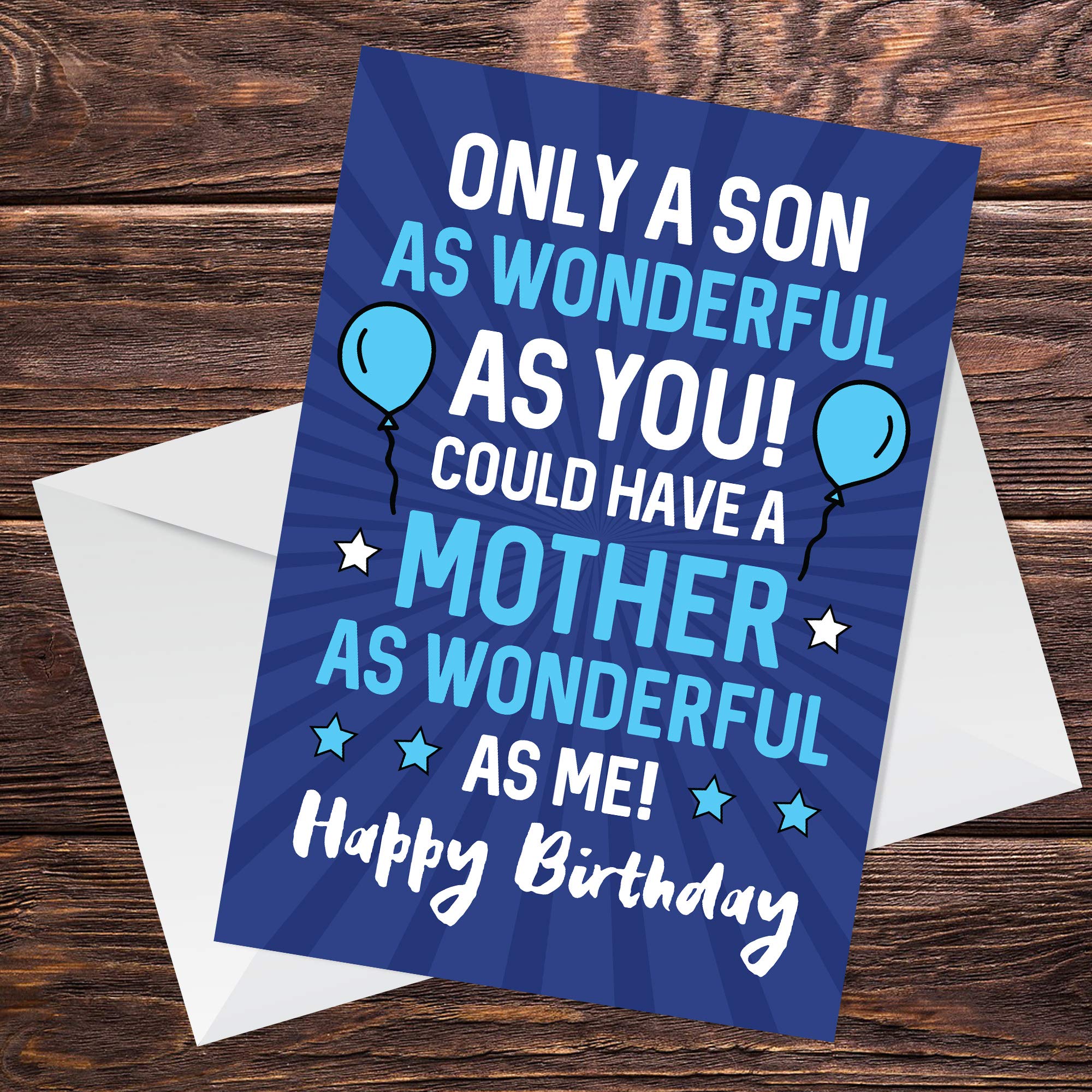 RED OCEAN Funny Birthday Card For Son - Humorous Design | A6 Size | 300gsm Card 4