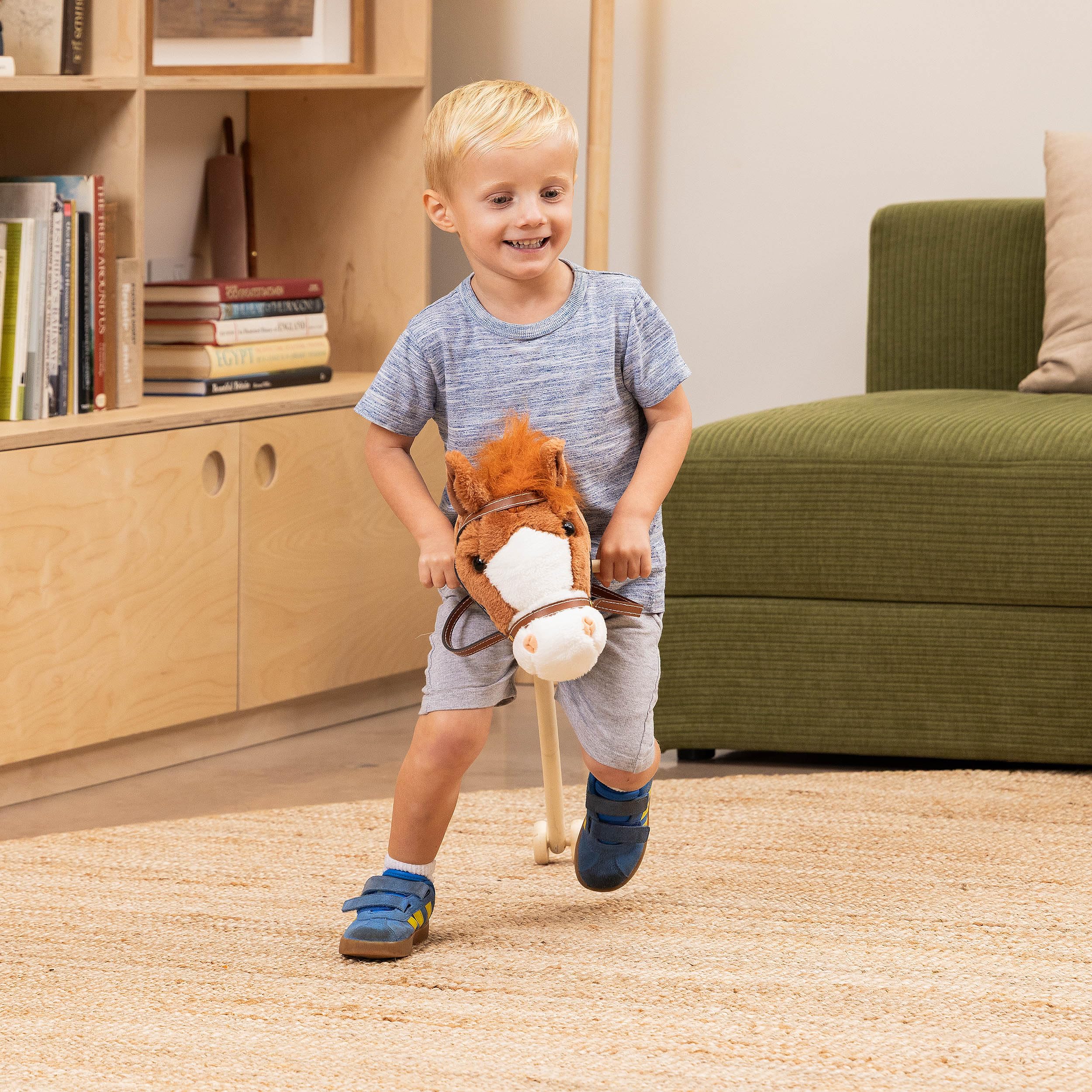 Toyrific 99 cm Hobby Horse Toy with Sounds, Wheels, and Strong Grip Handles | Ages 2+