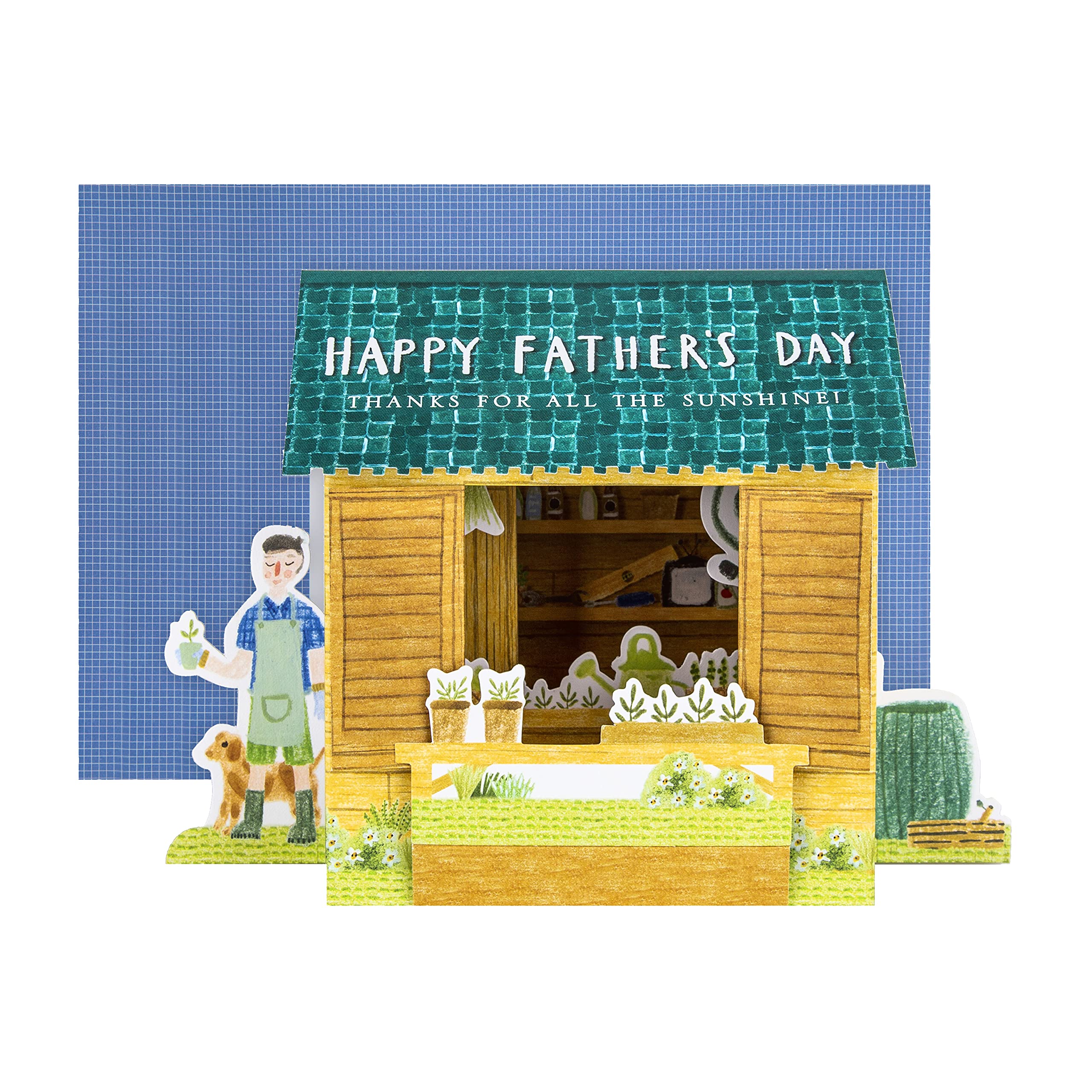 Hallmark 3D Pop Up Garden Shed Father's Day Card | FSC Certified