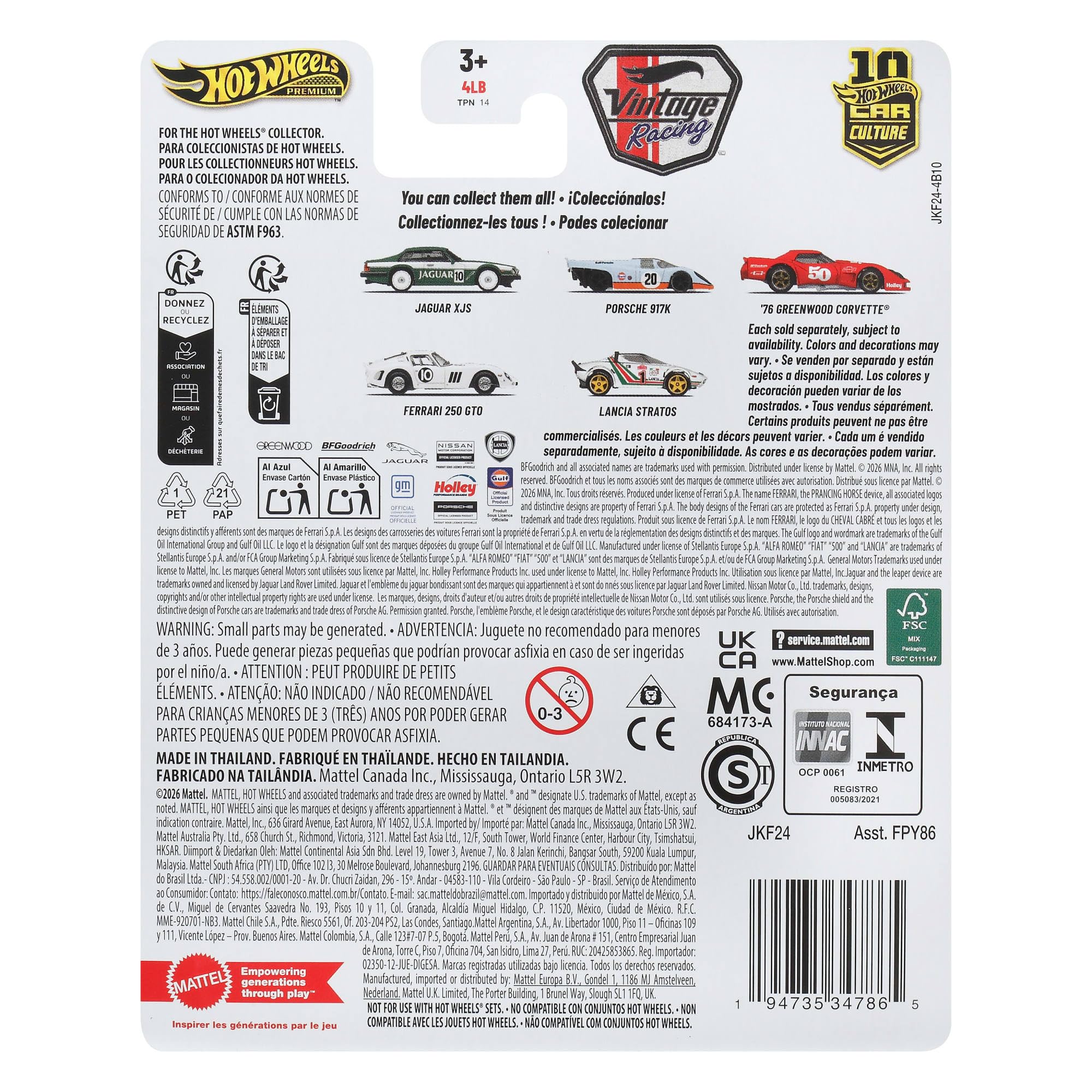 Hot Wheels Premium Car Culture '76 Greenwood Corvette Die-Cast Car | 1:64 Scale | Metal/Metal 2