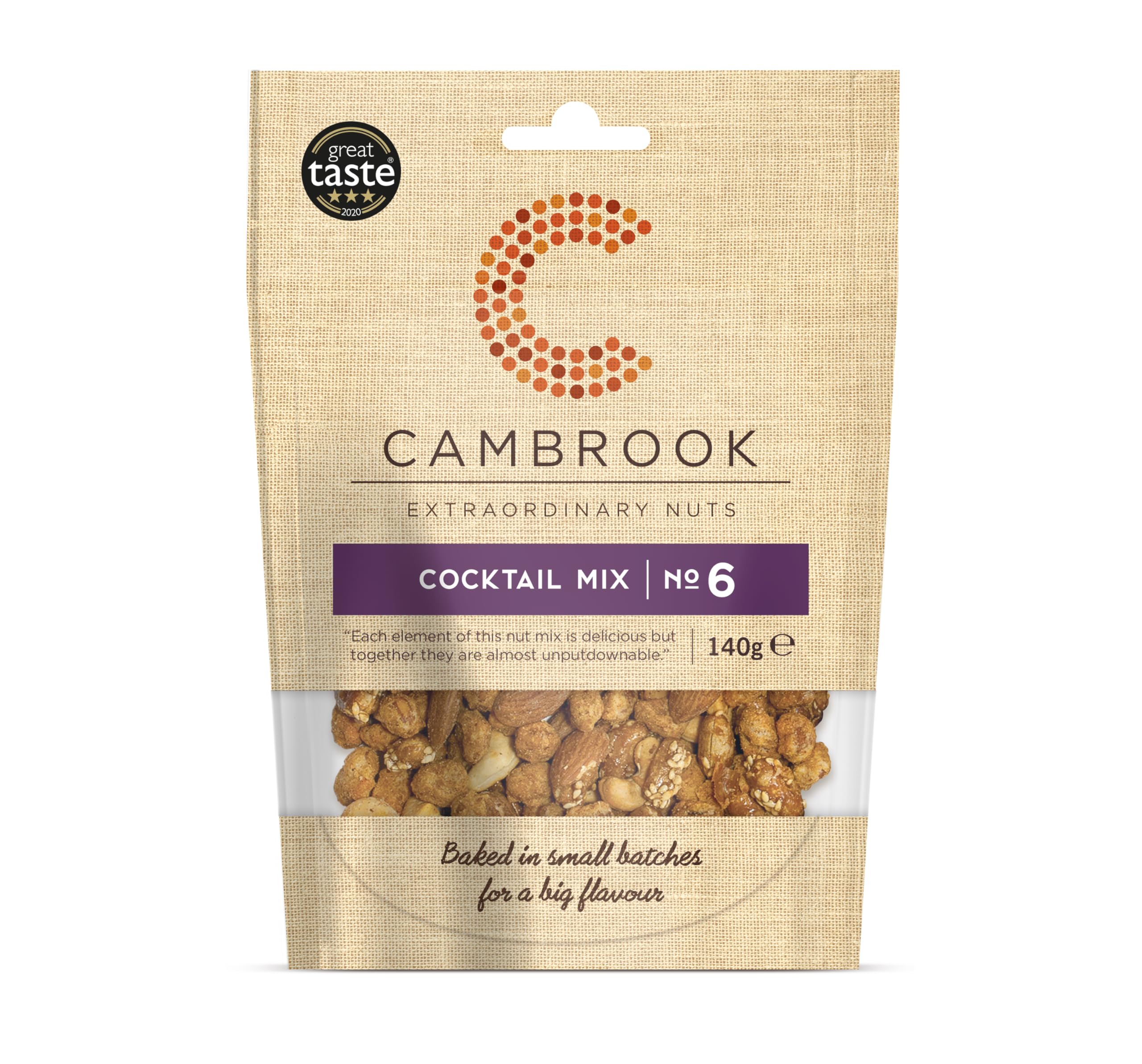Cambrook Extraordinary Nuts Cocktail Mix 6 - Salted, Smoked & Caramelised Mixed Nuts | 140g 1