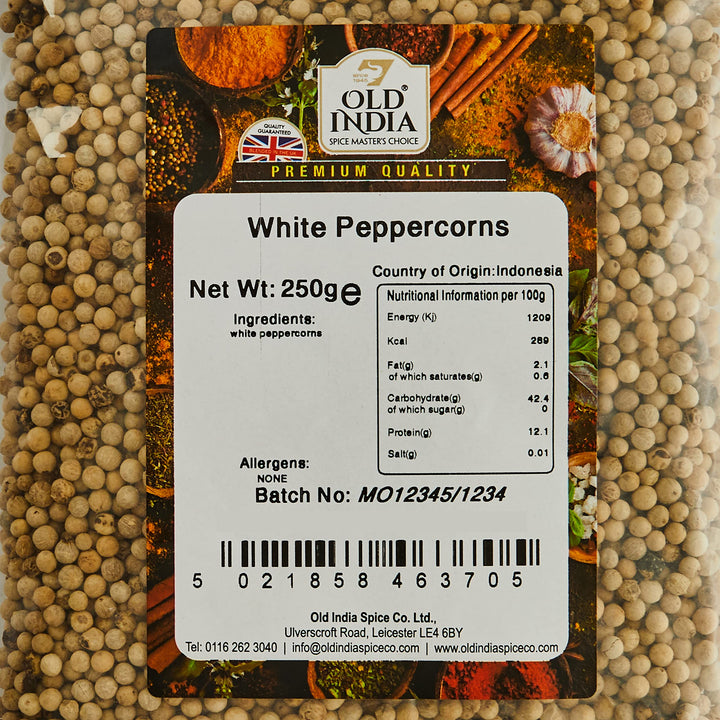 Old India White Peppercorns 250g