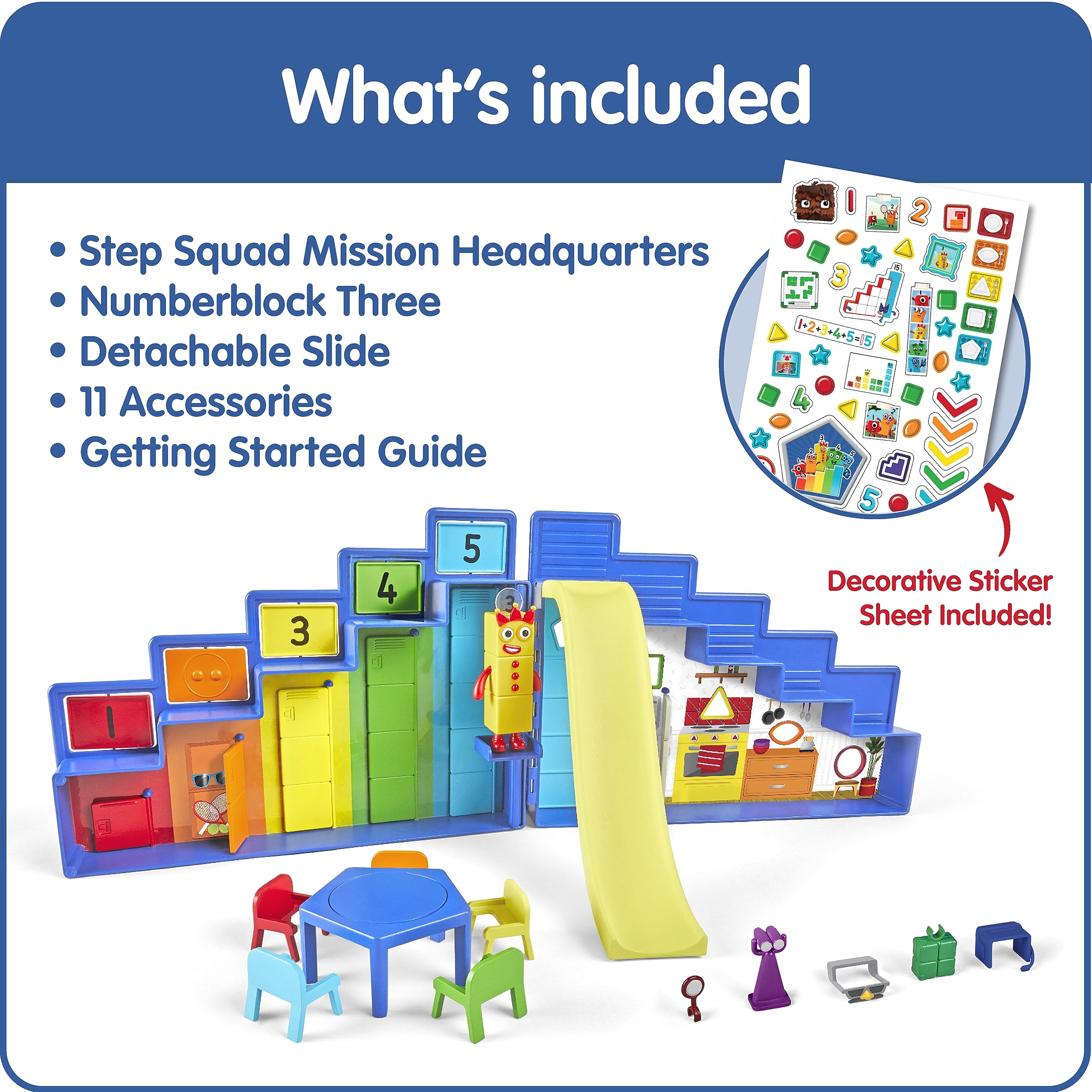 Learning Resources Numberblocks Step Squad Mission Headquarters Deluxe Playset | Ages 3+ | Includes Numberblock Three 6