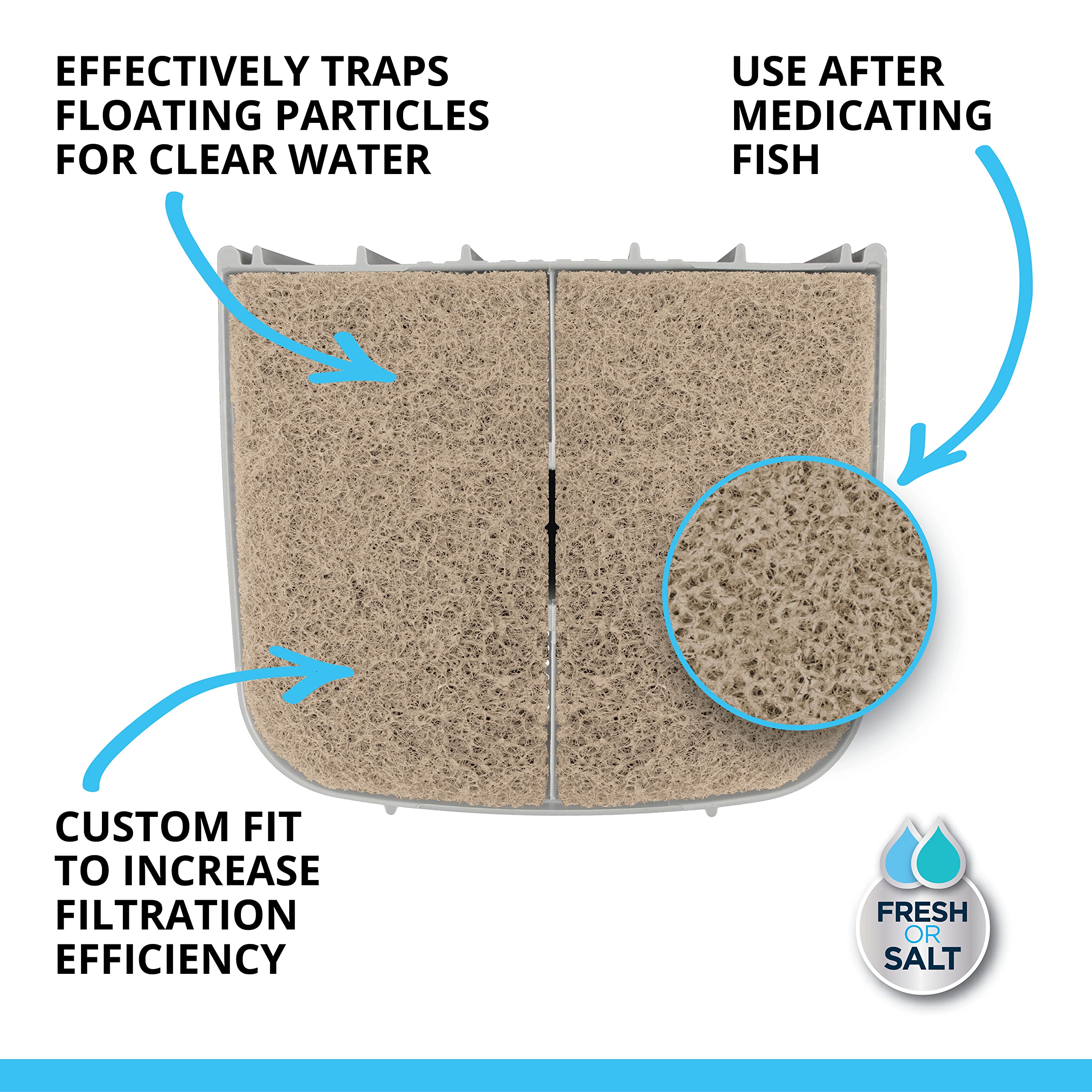 Fluval Ammonia Remover Pad for 306/307 & 406/407 Filters | Controls Ammonia Spikes | Beige 3