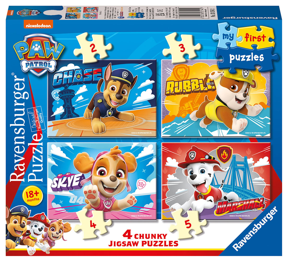 Ravensburger Paw Patrol My First Jigsaw Puzzles - 14 Pieces, 18 Months+
