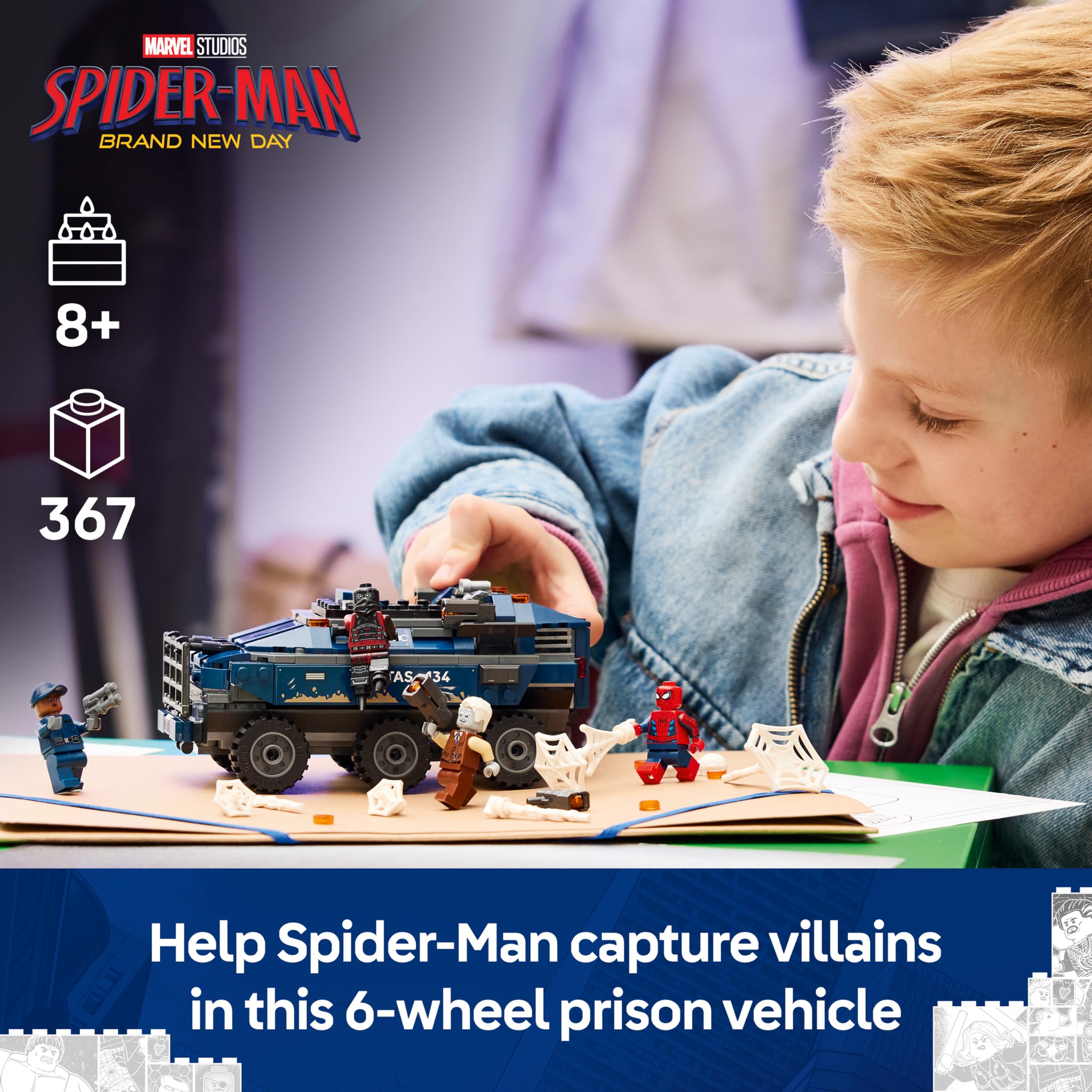 LEGO Marvel Spider-Man Prison Transport Chase Building Set 76349 for Ages 8+ 2