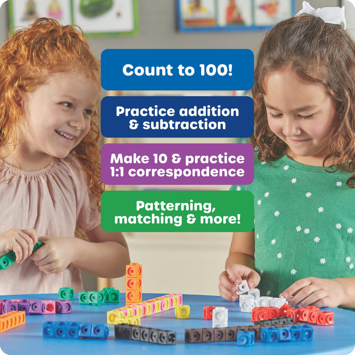 Learning Resources MathLink Cubes - Educational Building Set for Kids Ages 5+