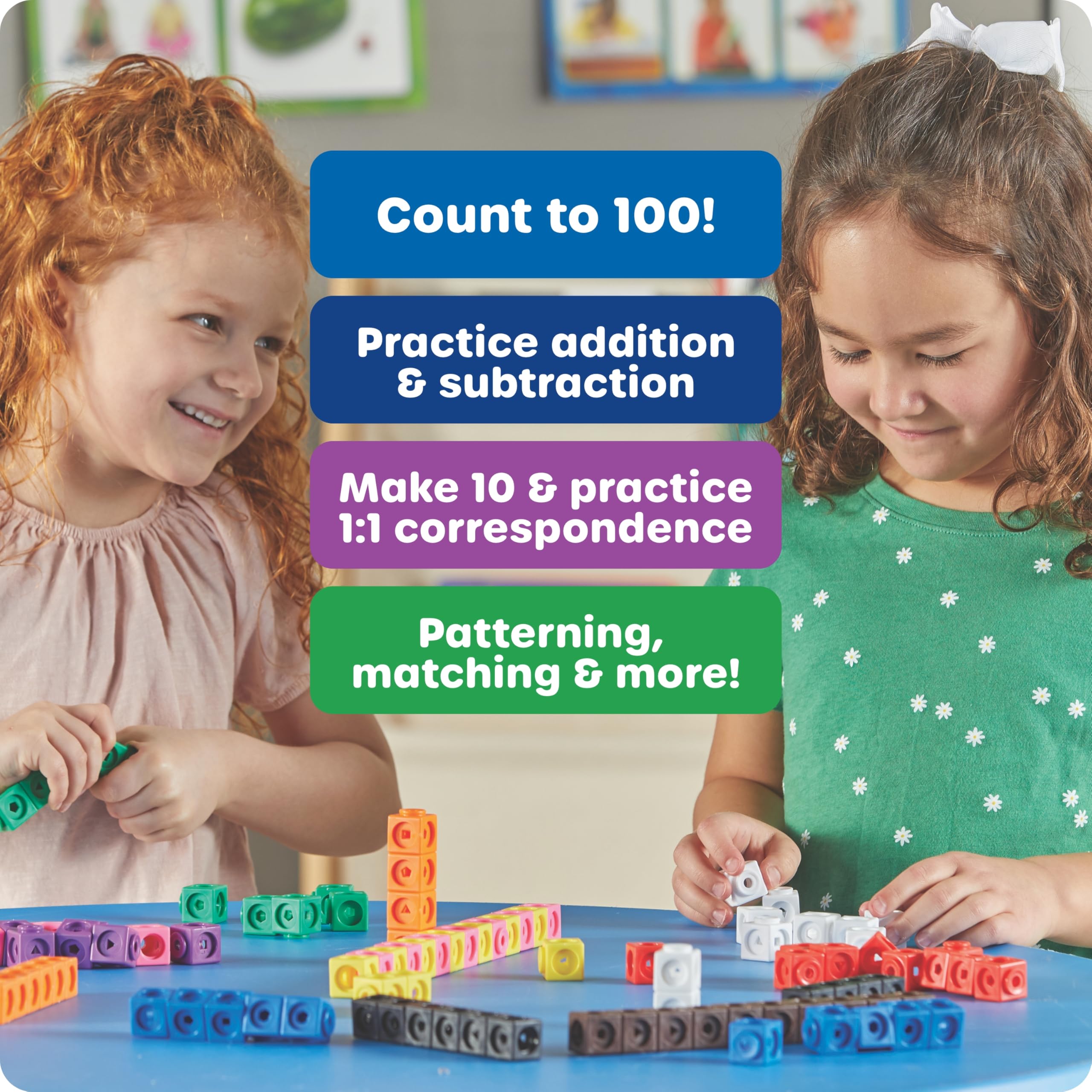Learning Resources MathLink Cubes – Set of 100 Linking Cubes for Ages 5+ | Early Maths & Patterning 4