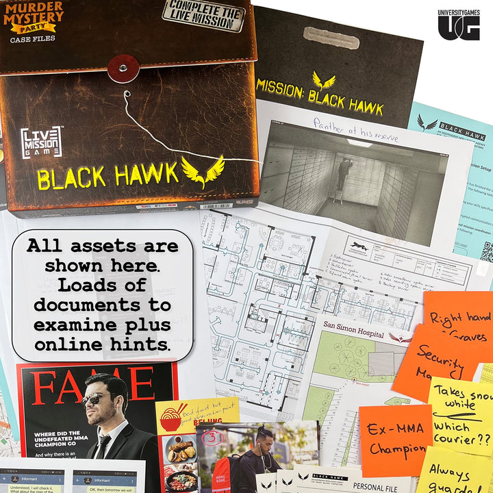 Murder Mystery Party: Mission Black Hawk Live Case File