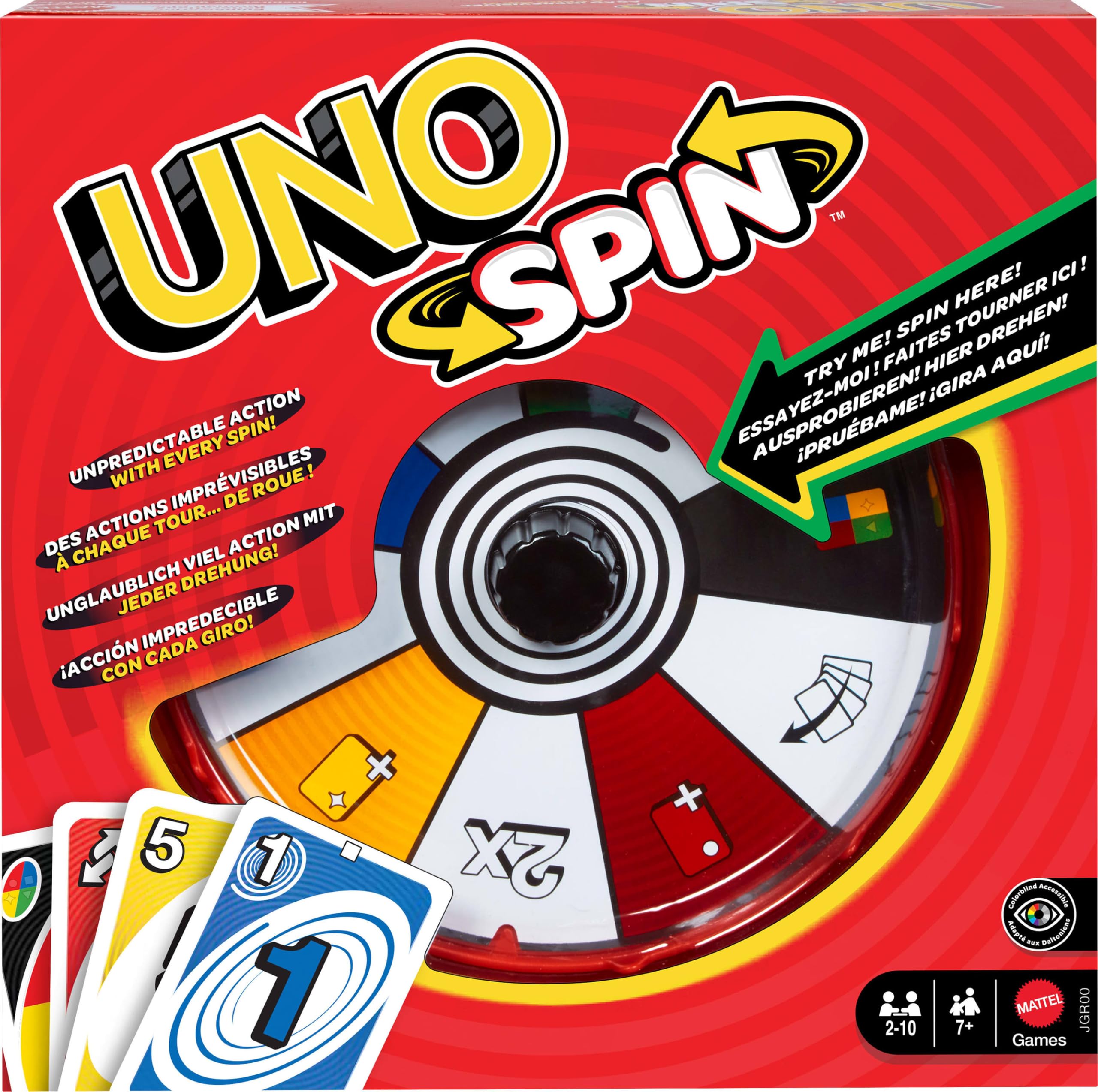 Mattel UNO Spin Card Game 1