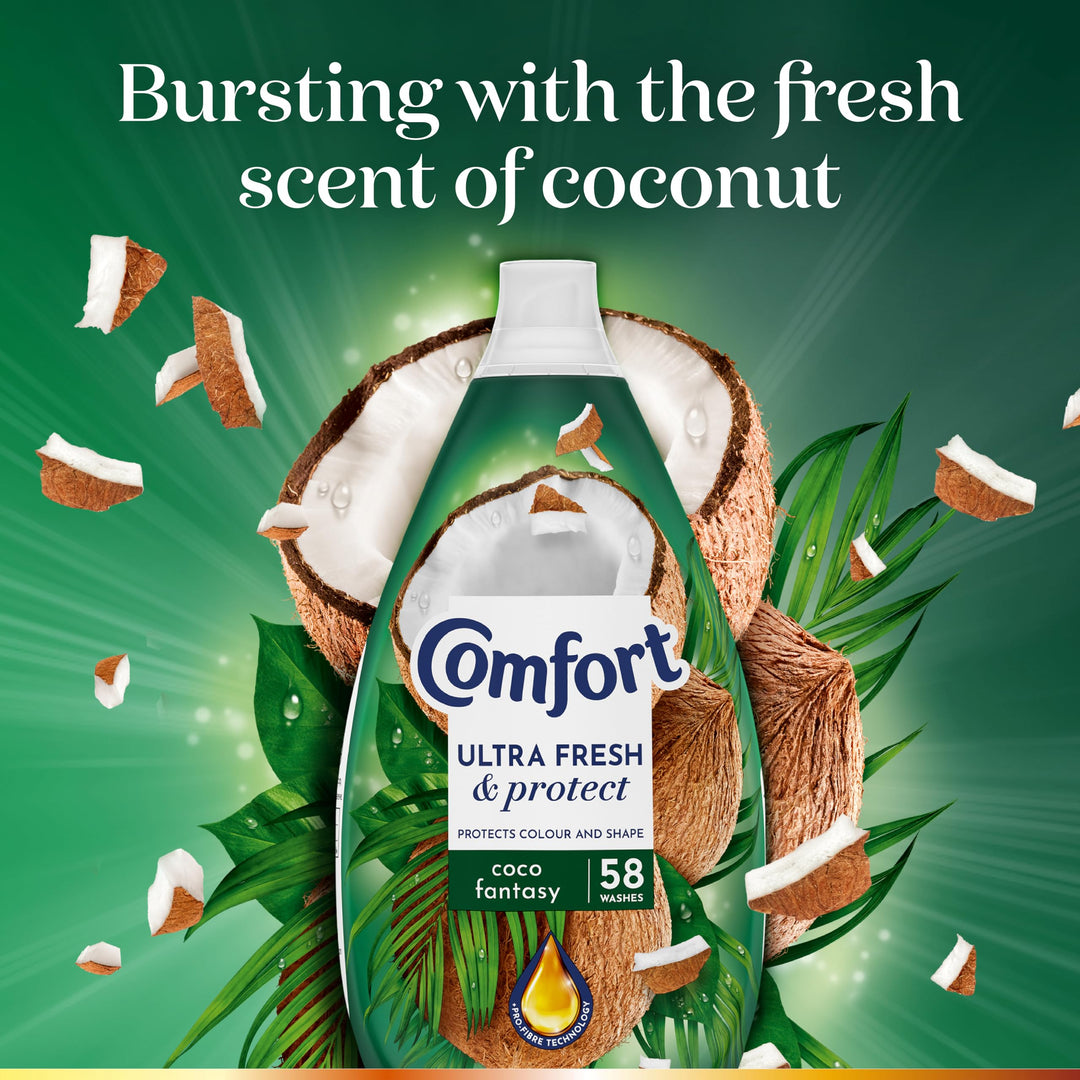 Comfort Ultra Fresh & Protect Coco Fantasy Fabric Conditioner - Liquid Fabric Softener