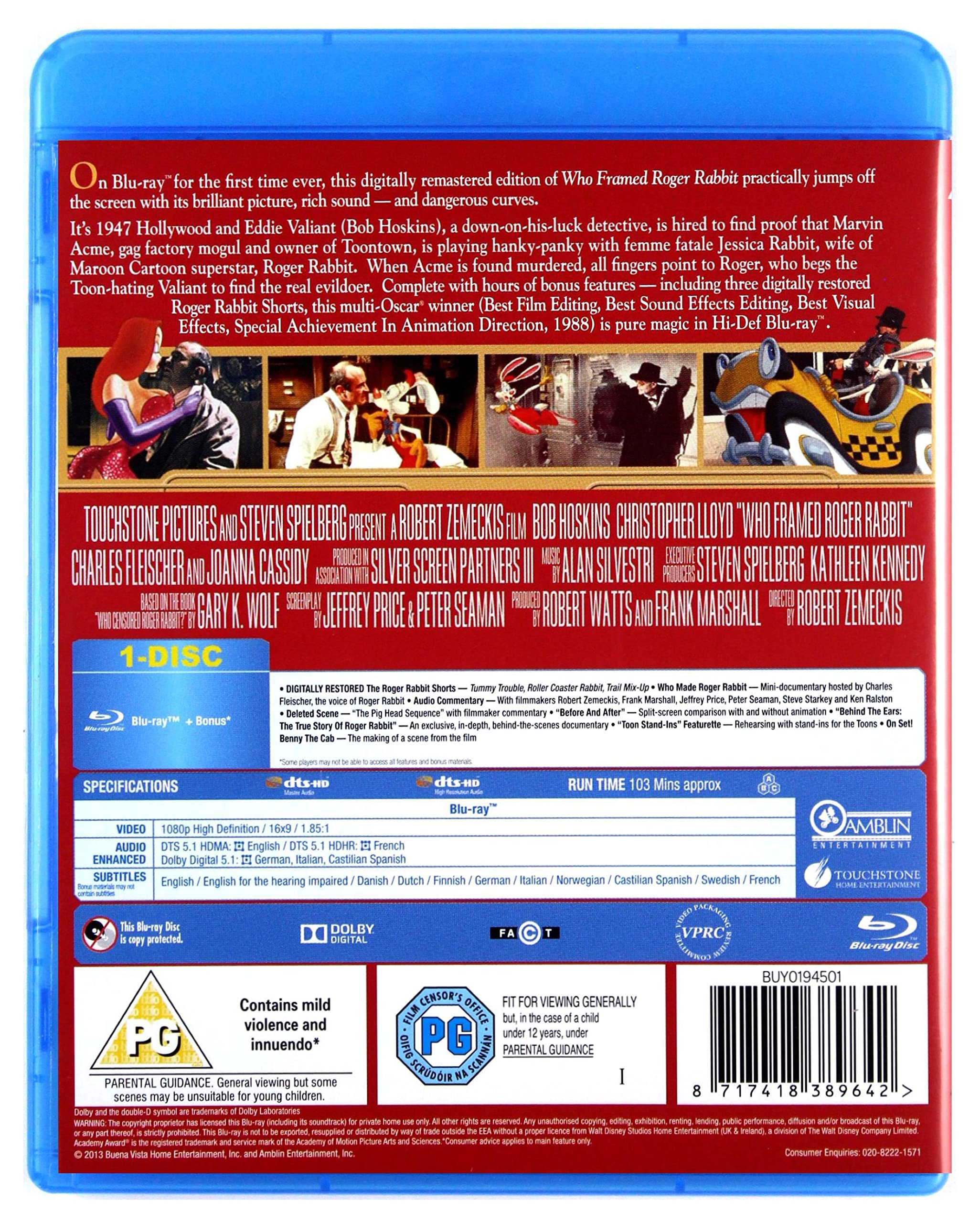 Who Framed Roger Rabbit [Blu-ray]