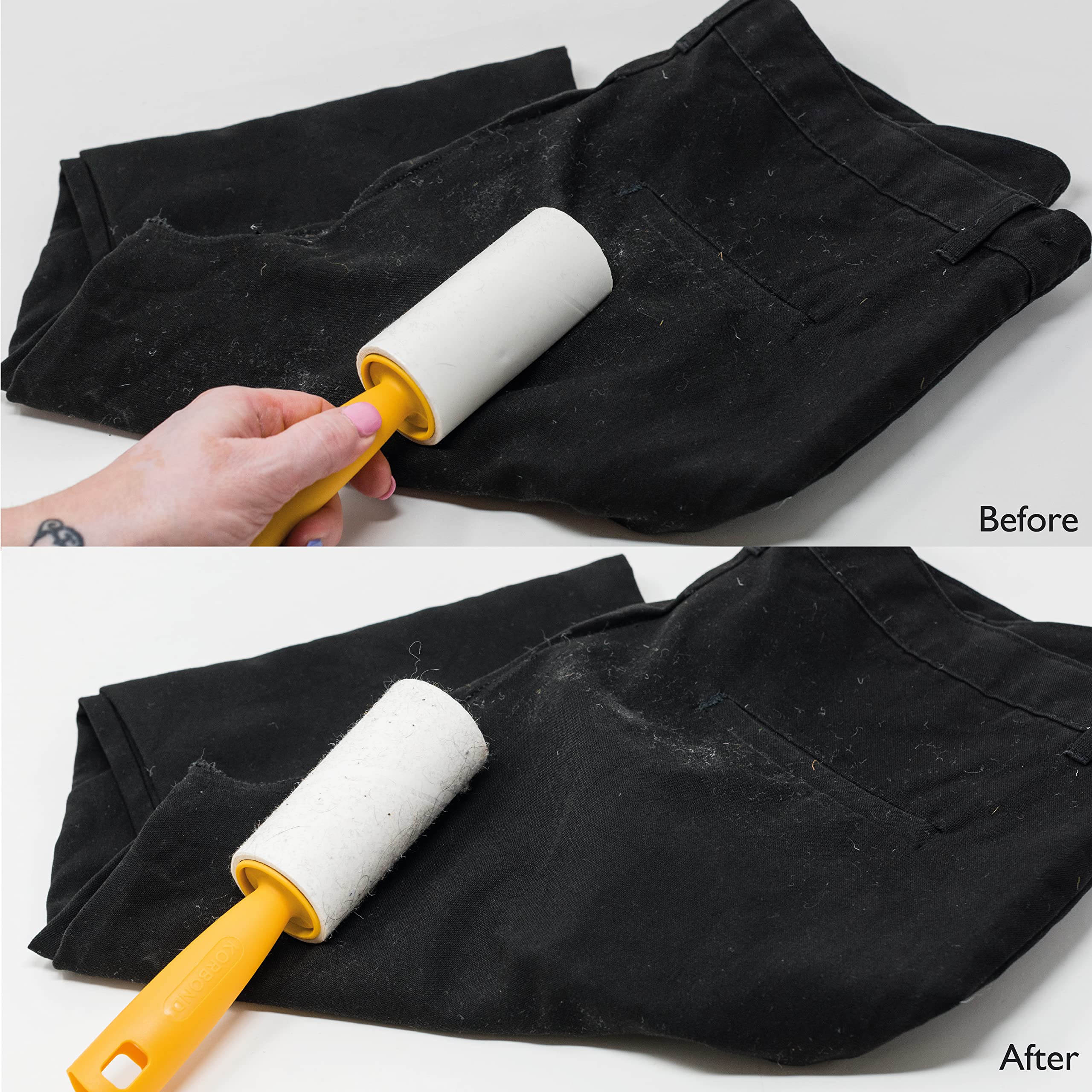 KORBOND Lint Roller & Refill Set – 91 Sheets | Pet Hair Remover | Chemical Free Cleaning 3