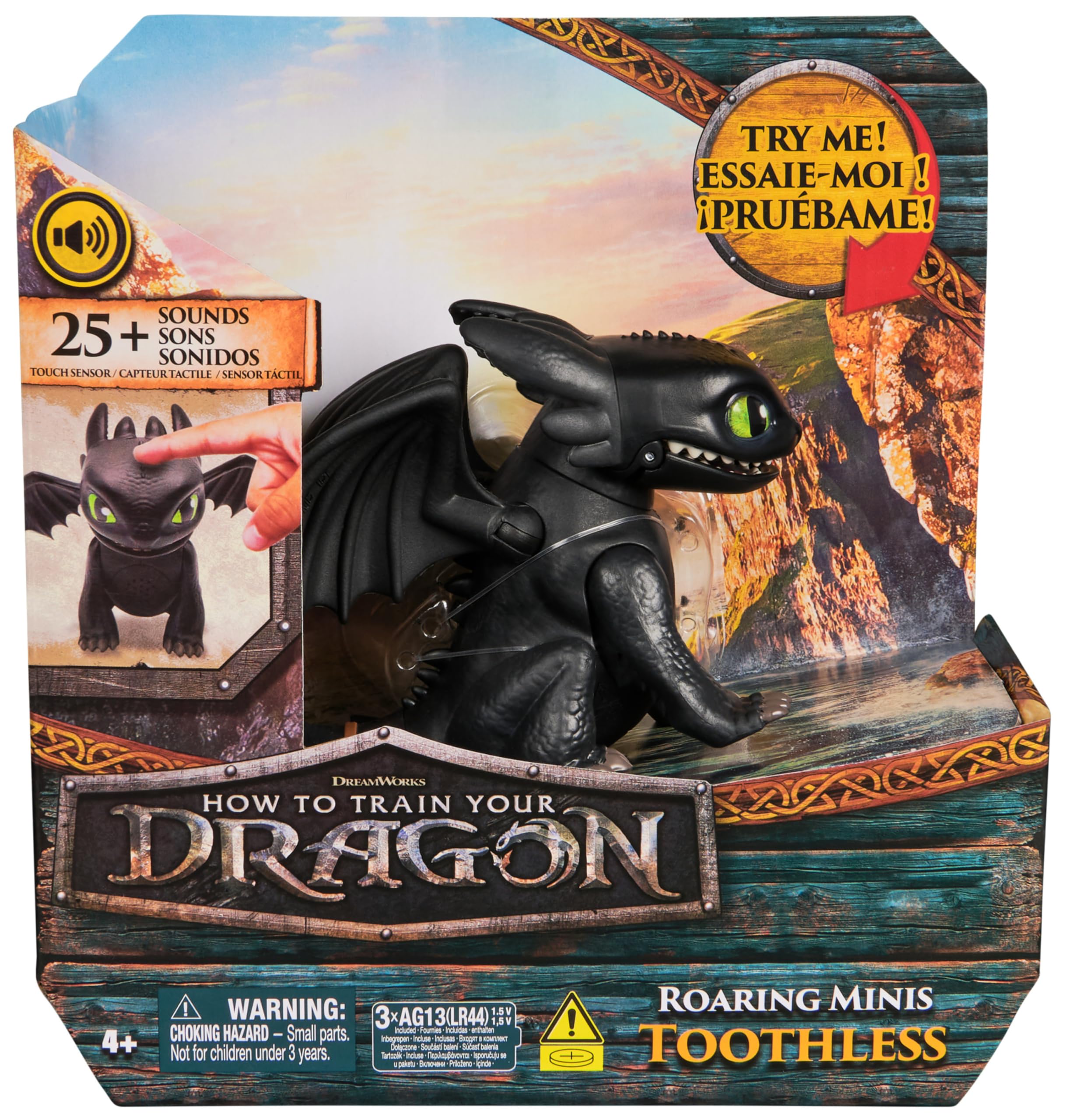 Dreamworks Dragons How to Train Your Dragon Roaring Minis Toothless Interactive Action Figure 1