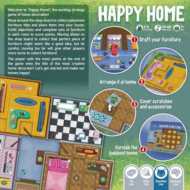 Alley Cat Games Happy Home Strategy Home Decoration Polyomino Game (ACG076)