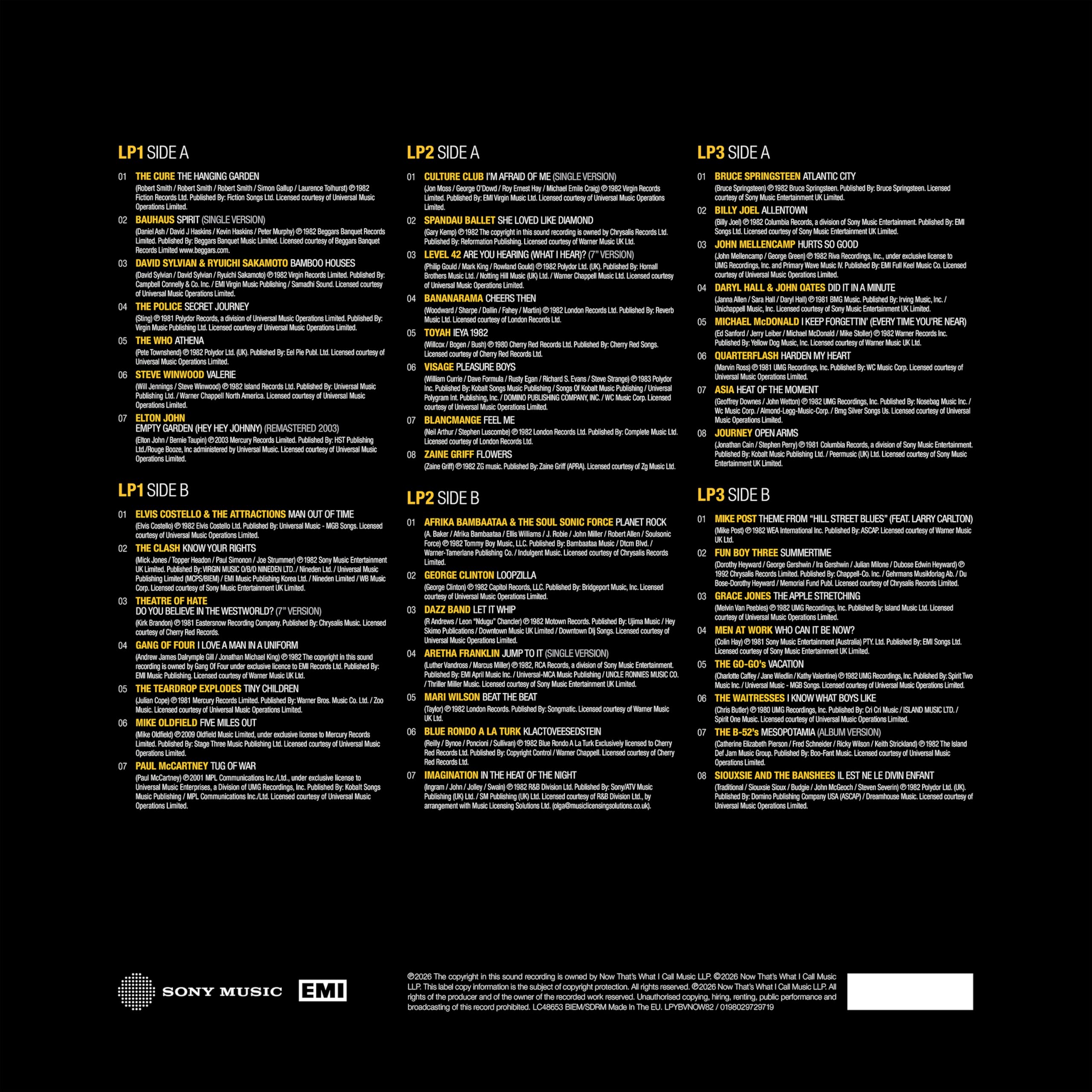 Various Artists - NOW Yearbook – THE VAULT: 1982 [3LP Vinyl Box Set] 3