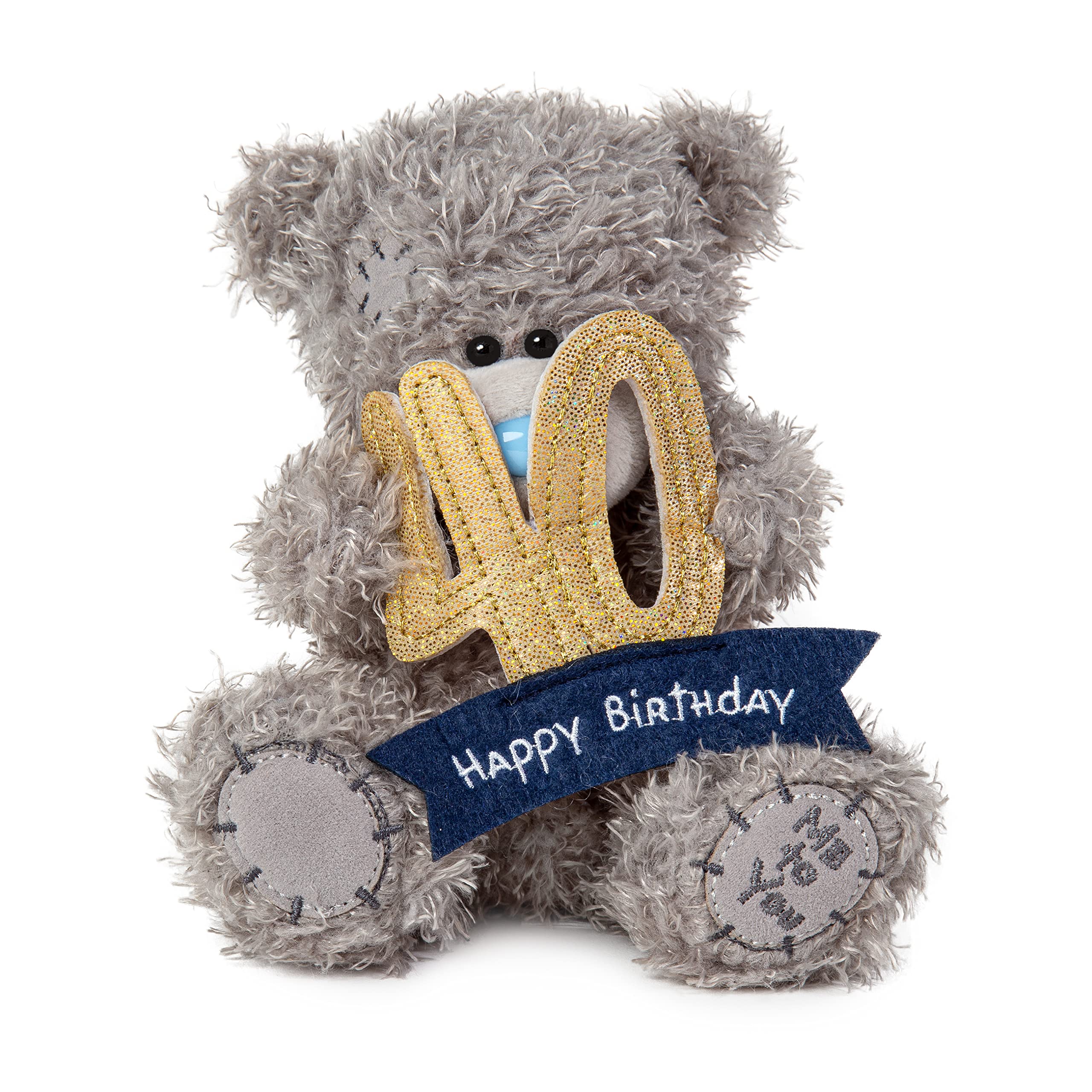 Me To You Bear Tatty Teddy 40th Birthday Bear Plush Toy | 15cm Tall | Nylon