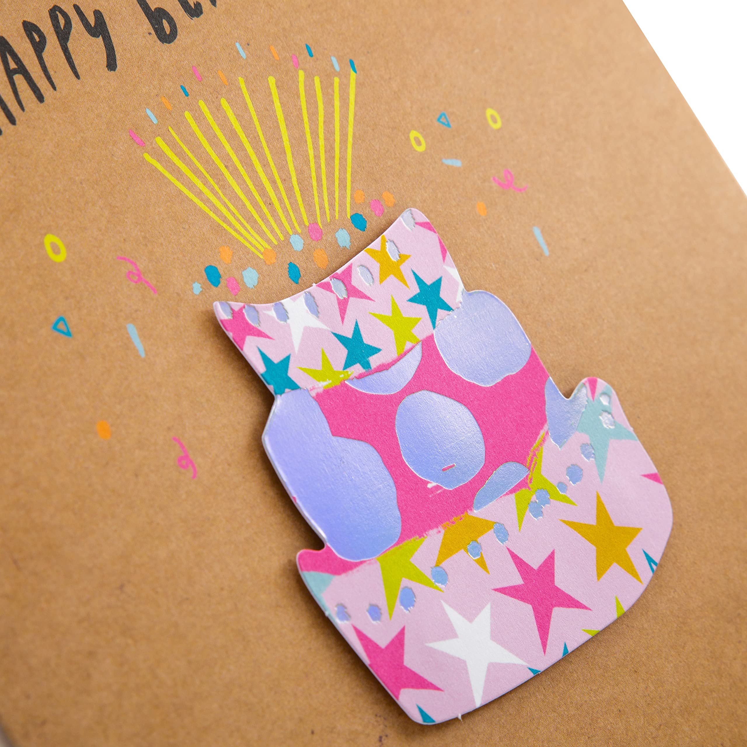 Hallmark Birthday Card - Contemporary 3D-Effect Tiered Cake Design | 19.8cm x 19.8cm 4