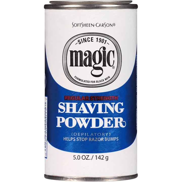 SoftSheen-Carson Magic Regular Strength Shaving Powder, 5 oz - Razorless Shave for Black Men, Prevents Razor Bumps, Light Fragrance