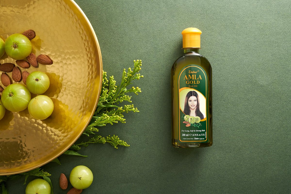 Dabur Amla Gold Hair Oil - 200ml | Enriched with Amla, Almonds & Henna | For Long, Soft & Strong Hair