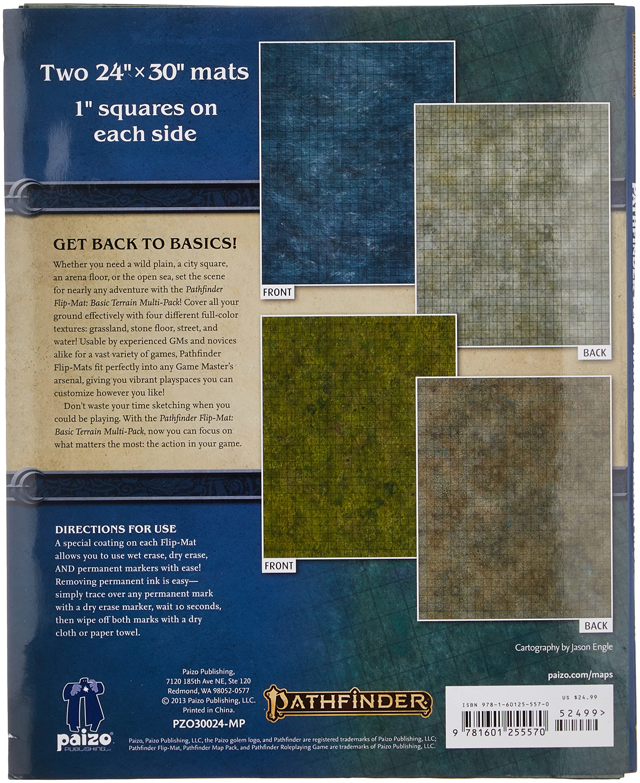 Paizo Pathfinder Flip-Mat: Basic Terrain Multi-Pack | 4 Full-Color Textures 3