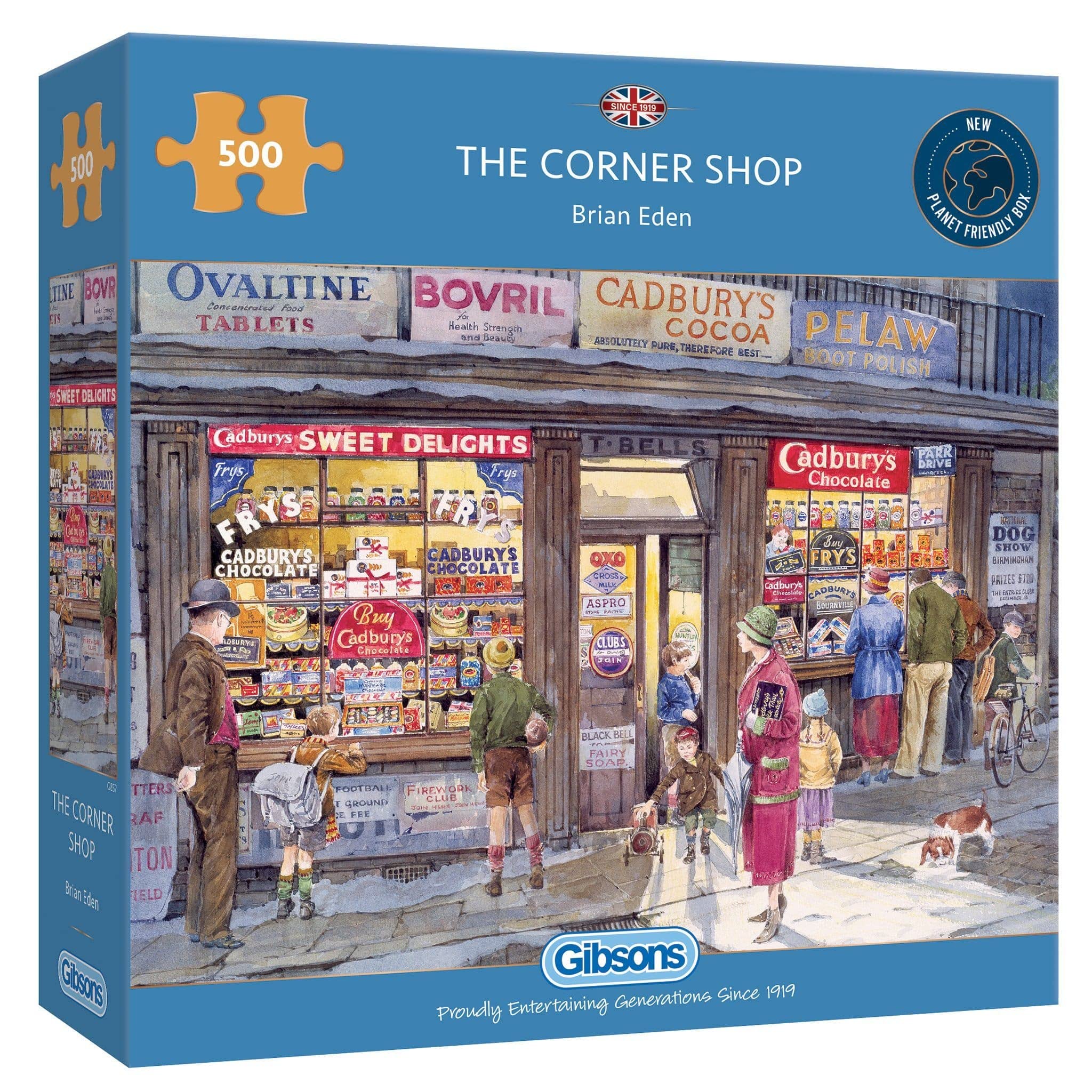 Gibsons Corner Shop Jigsaw Puzzle - 500 Pieces, Winter Scene | 48 x 34 cm