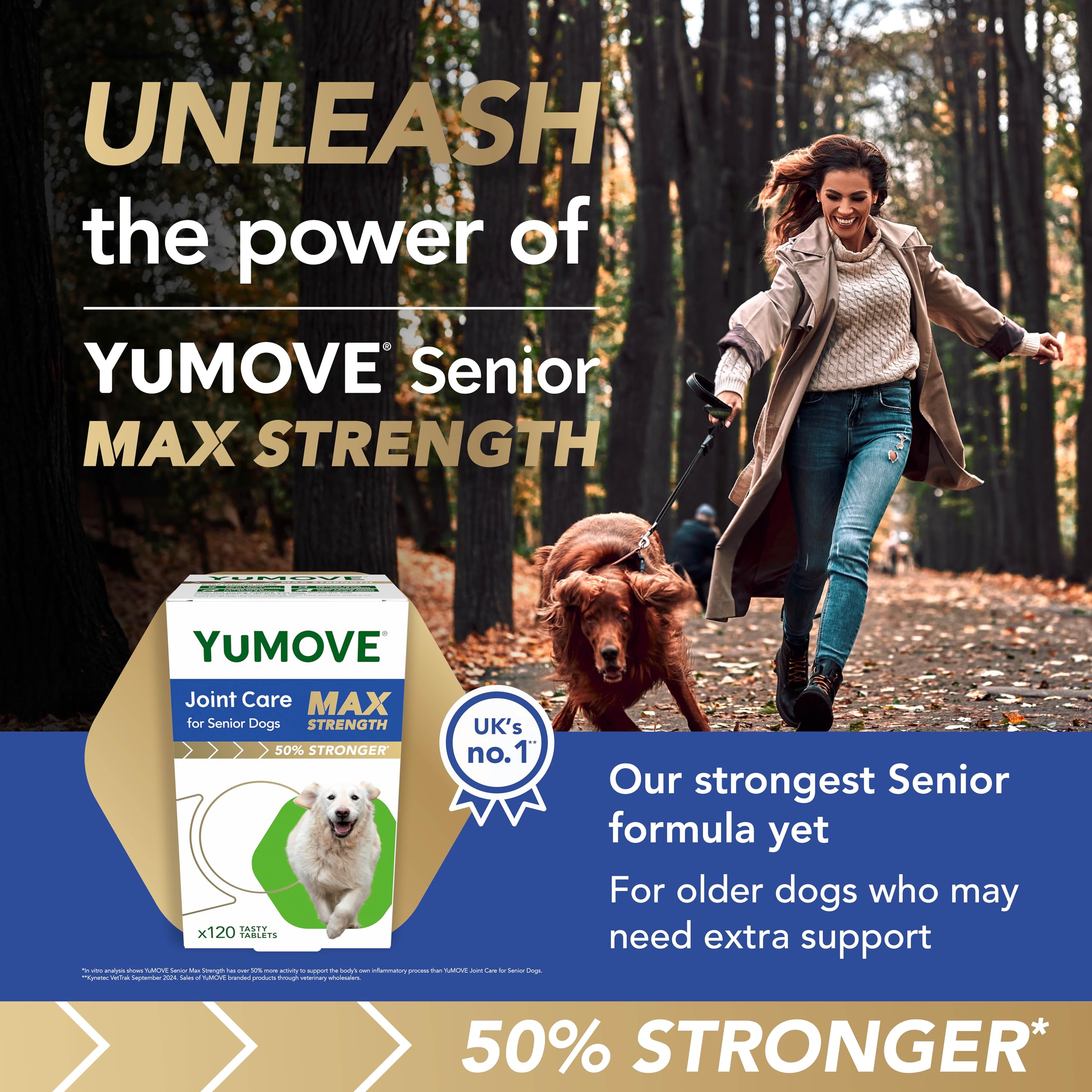 YuMOVE Max Strength Joint Supplement for Senior Dogs - 120 Tablets | Supports Mobility