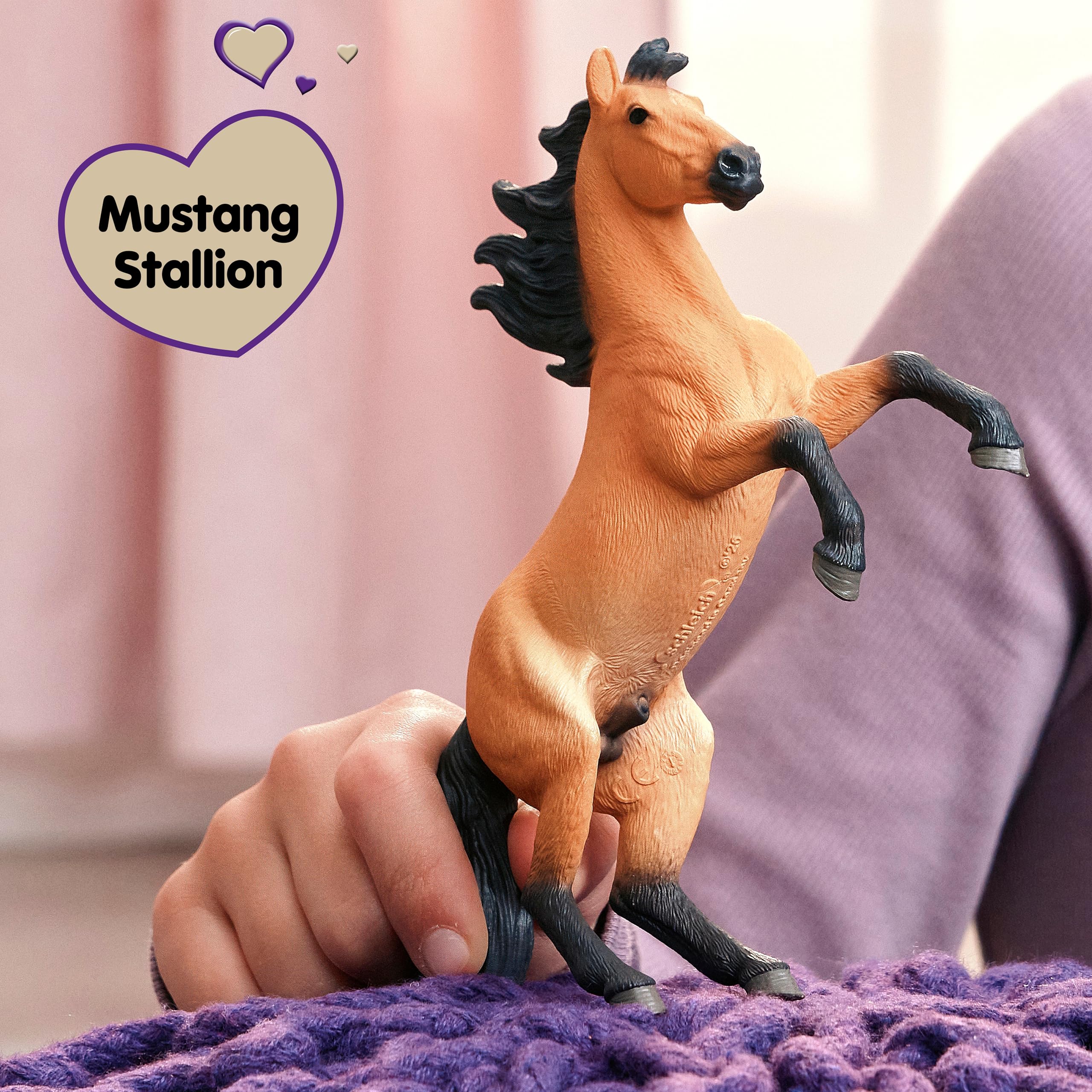 Schleich Horse Club - Mustang Stallion 14921 | Realistic Detail | Ages 5+ 3
