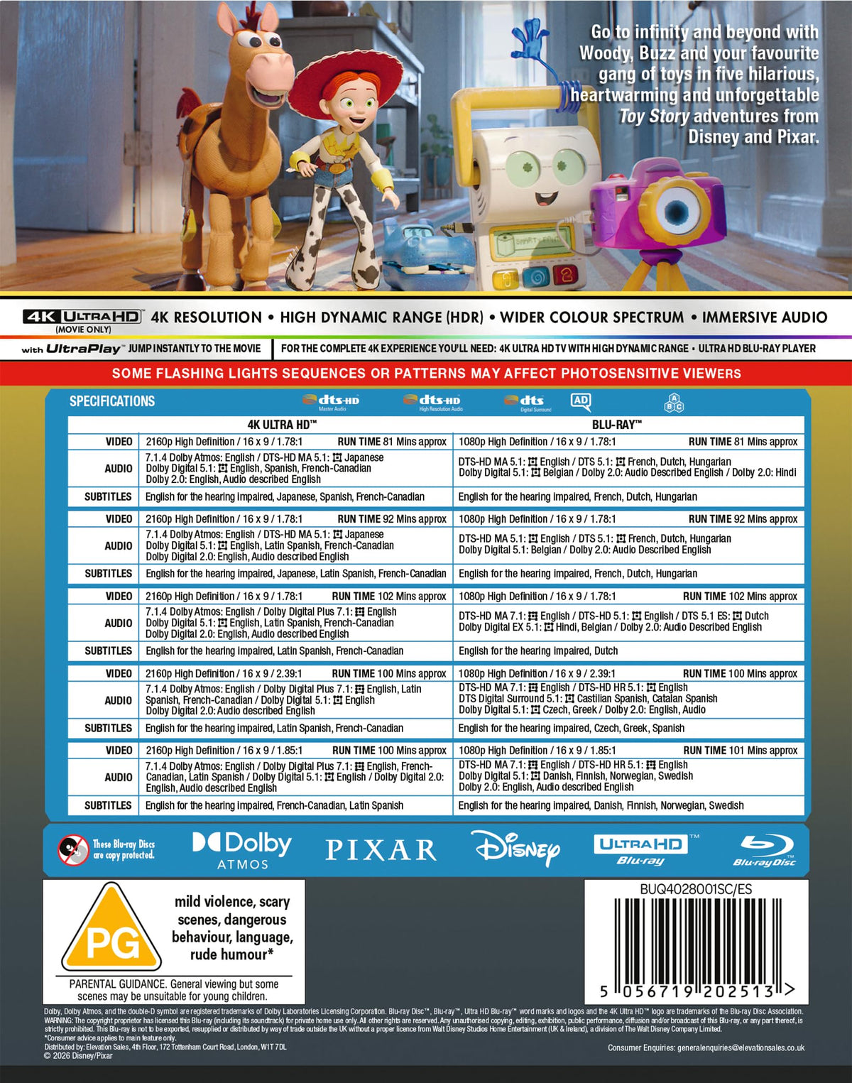 Toy Story 5-Movie Collection [4K UHD Blu-ray]