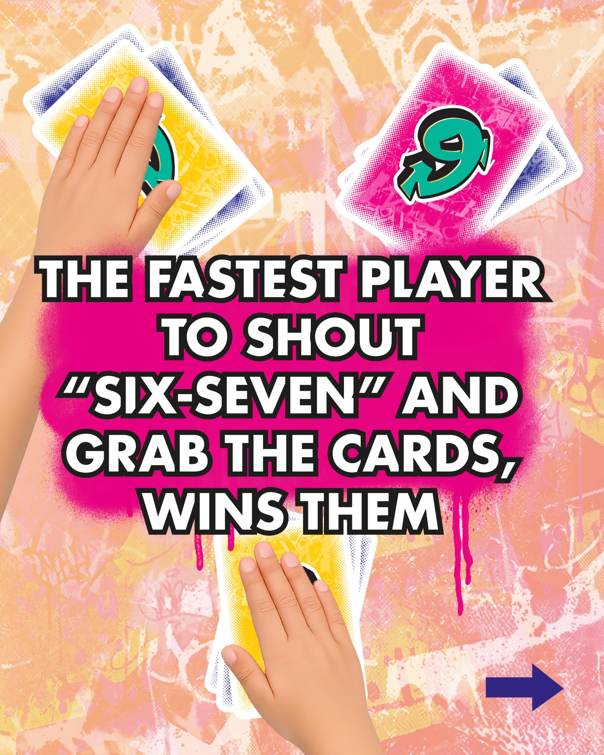 inoua Six-Seven Card Game - Fast Reflex, 2-7 Players, Ages 6-70, 6-7 Min Rounds