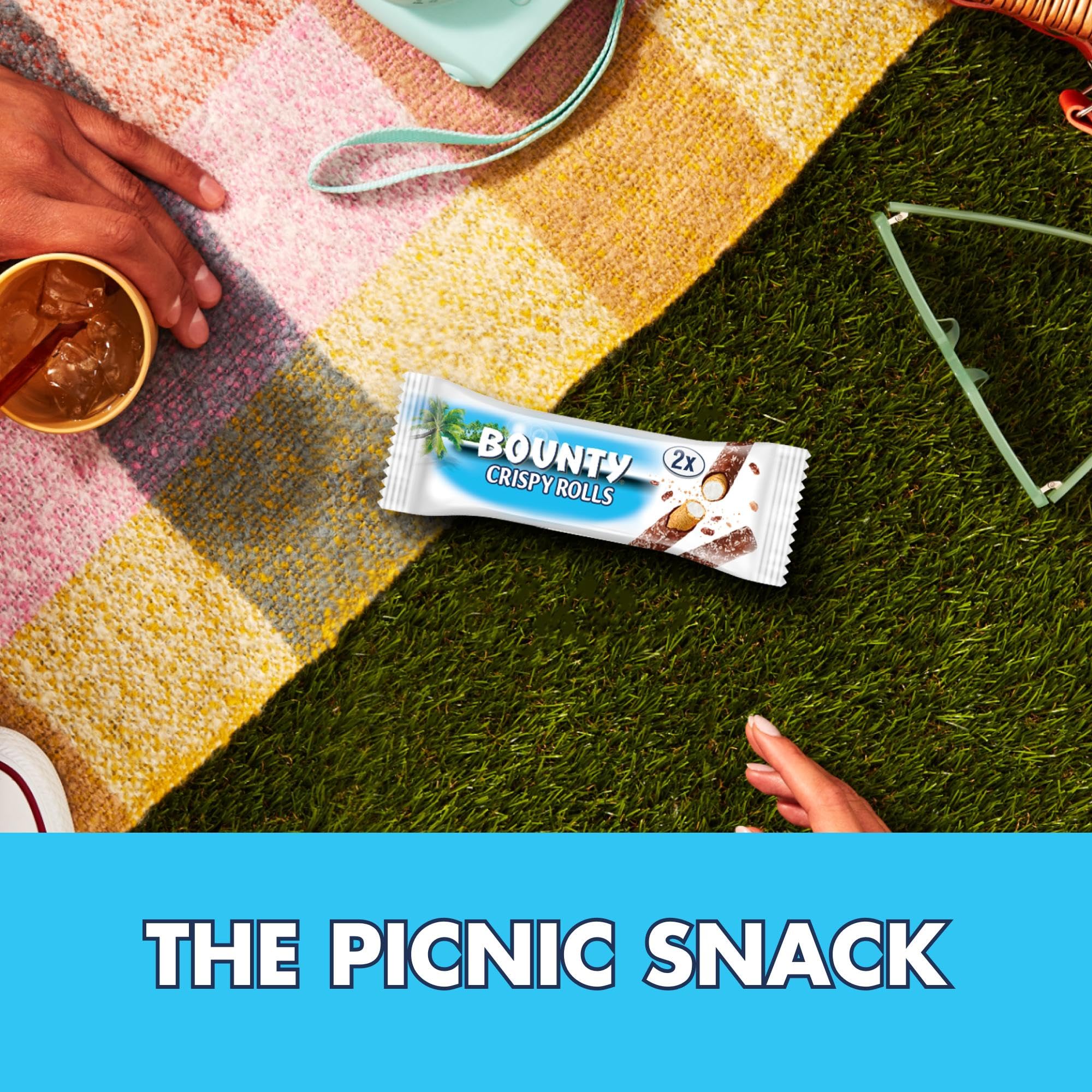 Bounty Crispy Rolls Milk Chocolate Coconut Biscuit Snack Bar Multipack 5 x 23.4g 6