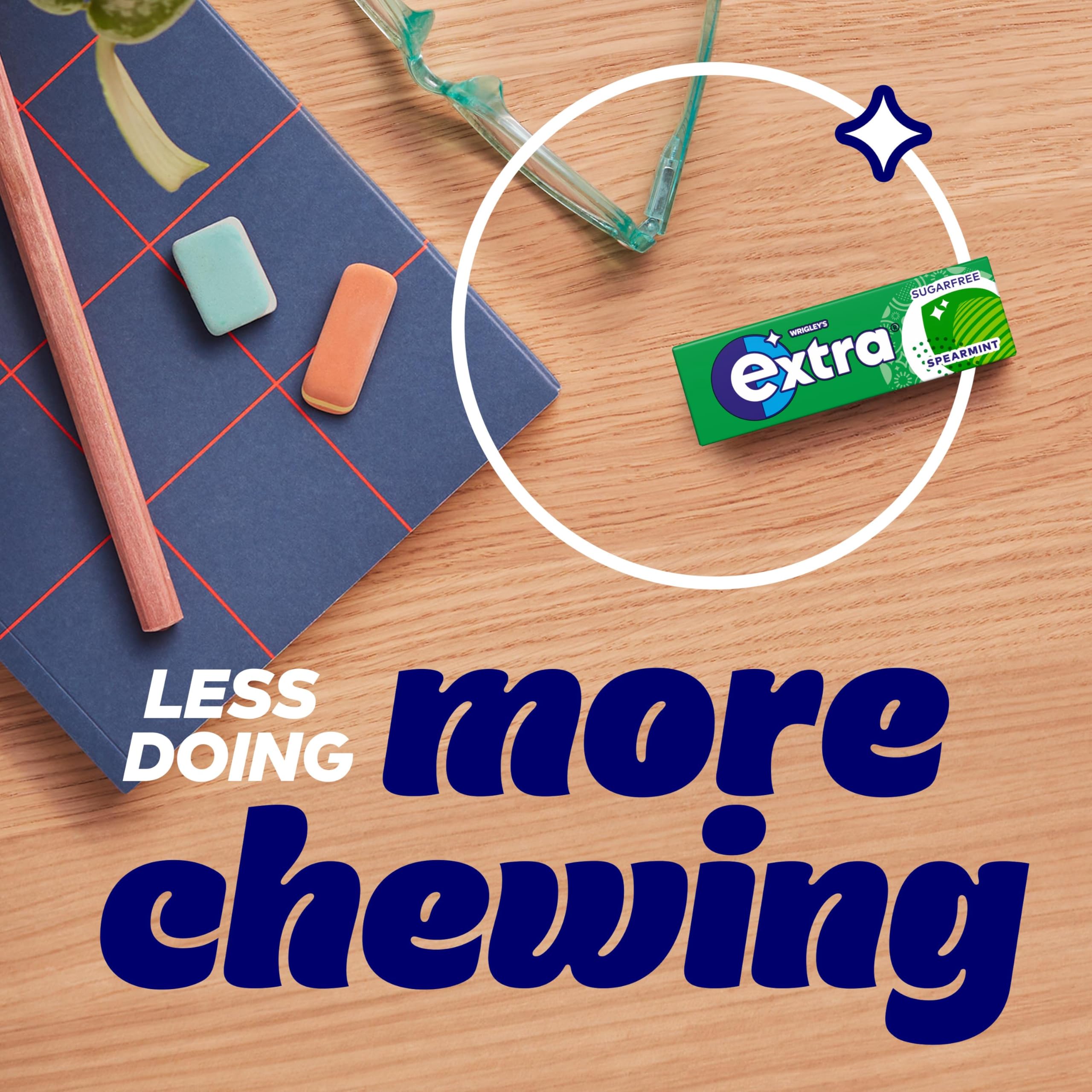 WRIGLEY'S EXTRA Spearmint Chewing Gum - Sugar-Free, 5 x 10 Pieces (50 Count) 3