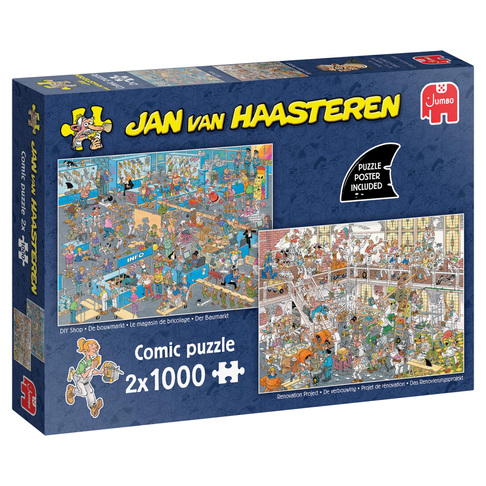 Jan Van Haasteren DIY Shop & Renovation Project - 2 x 1000 Piece Adult Puzzle Set 1
