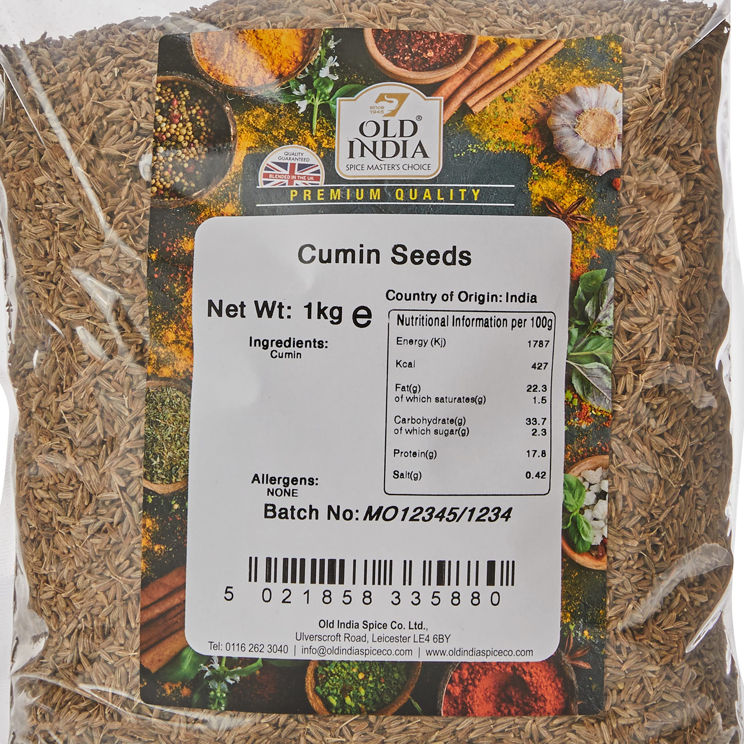 Old India Cumin Seeds - 100% Natural Whole Spice | 1 Kg Pack