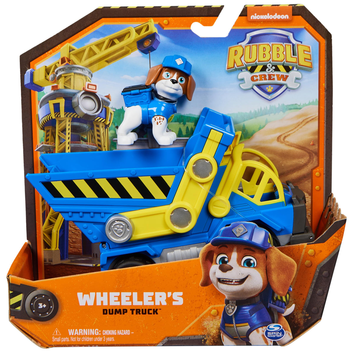 Rubble & Crew Wheeler's Dump Truck Toy - Movable Parts, Collectible Figure | Plastic | Ages 3-98