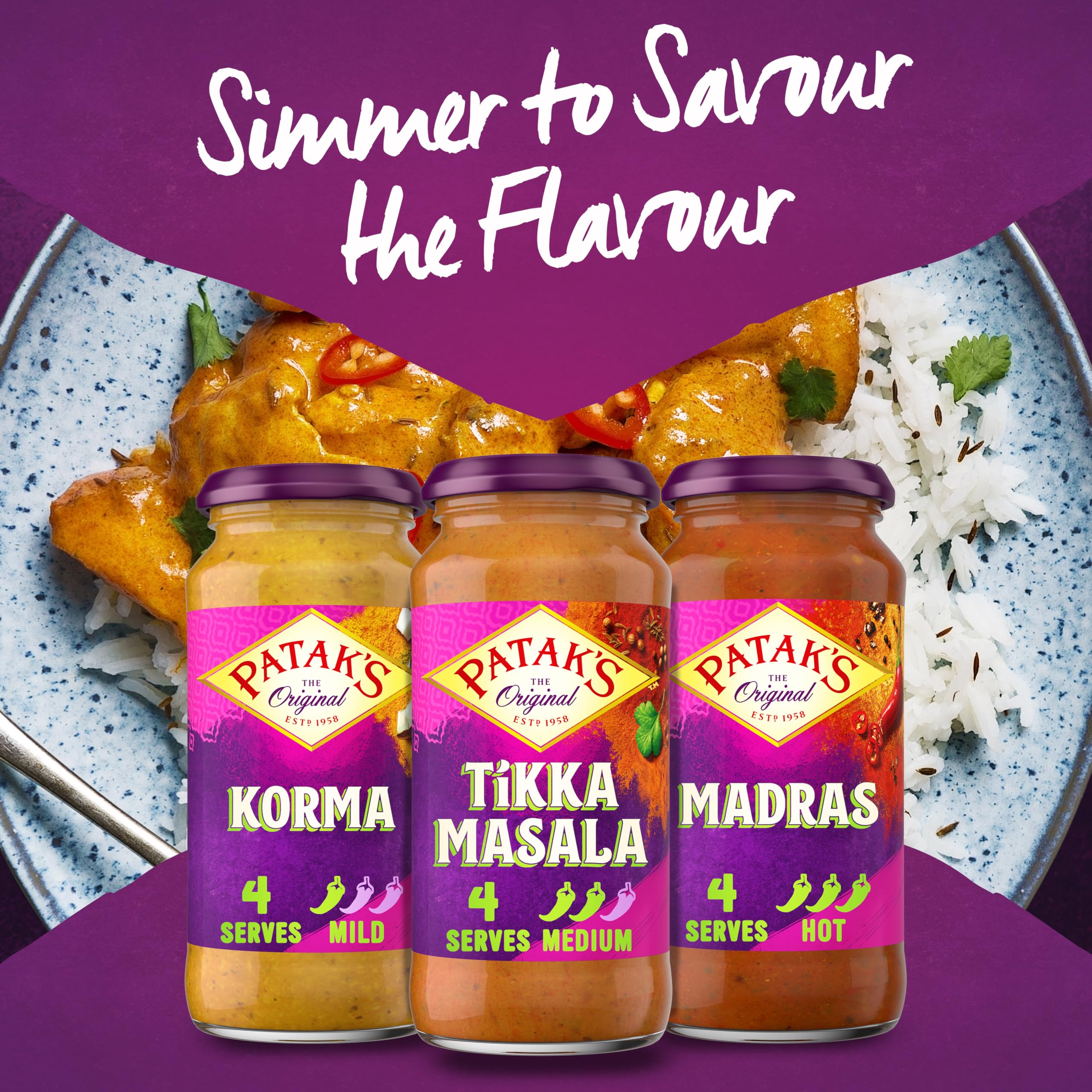 Patak's Korma Curry Sauce - Mild & Creamy Indian Cuisine | 450g 3