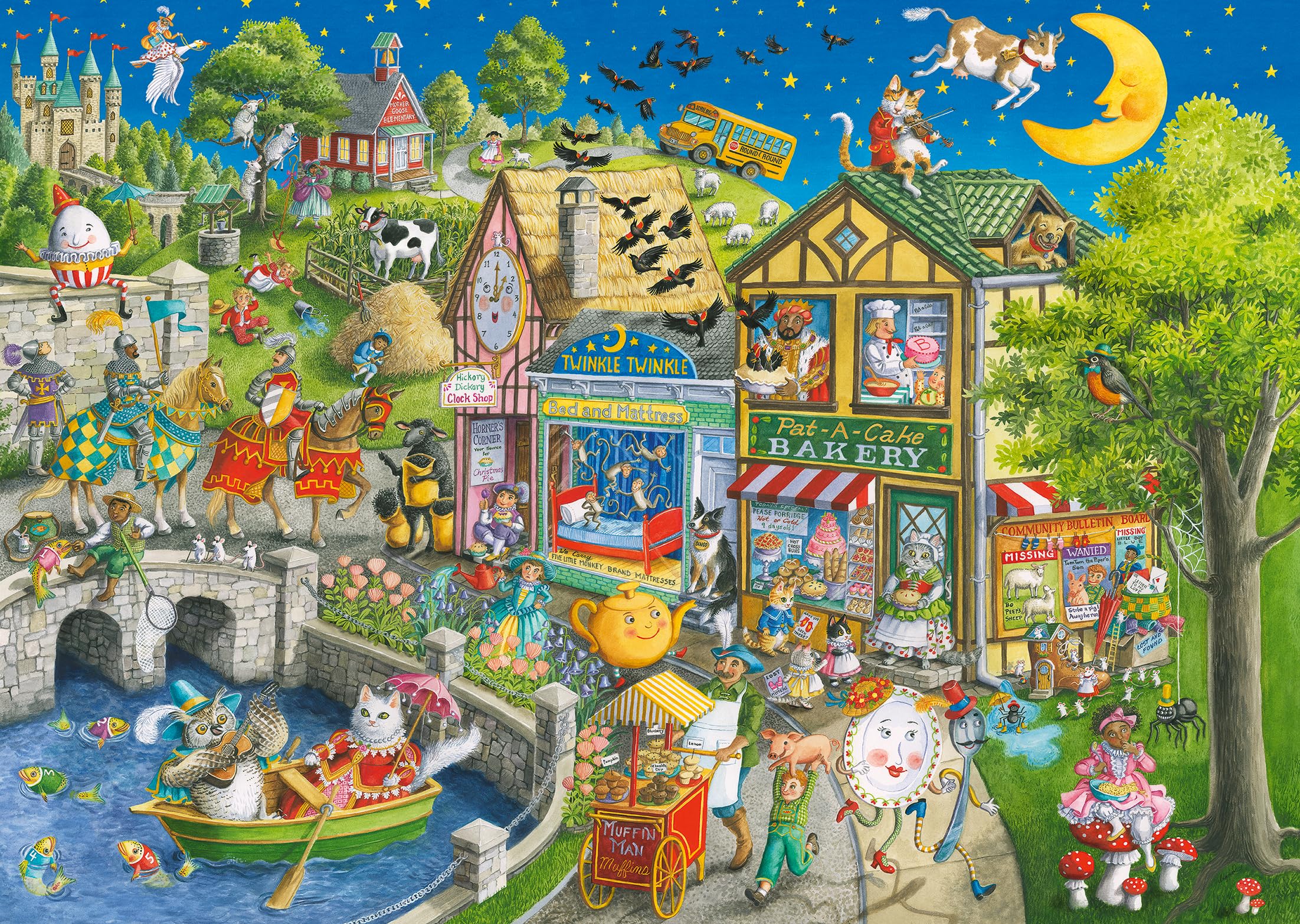 Ravensburger Mother Gooseville 1000 Piece Jigsaw Puzzle for Adults and Kids 1