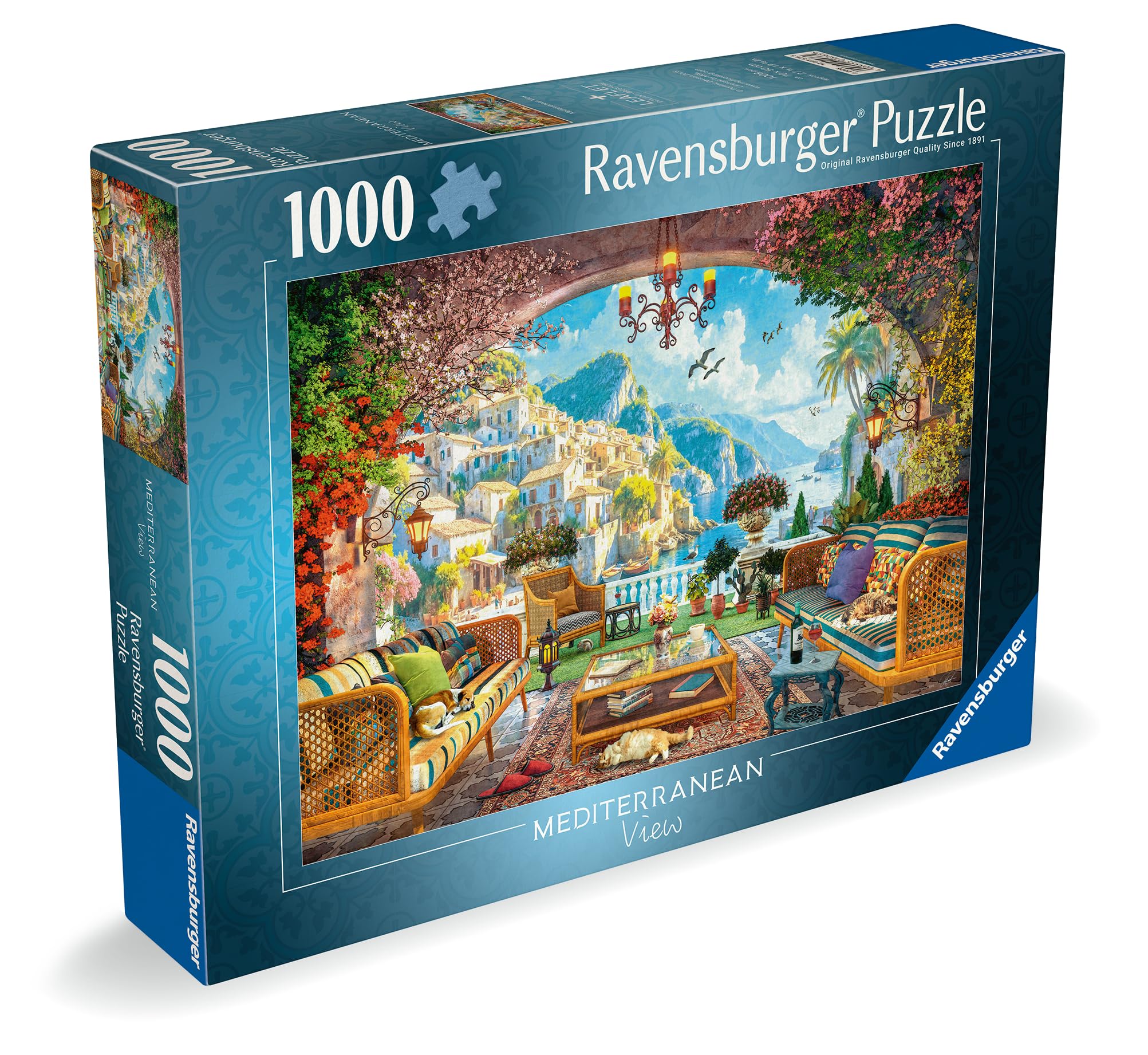 Ravensburger Mediterranean Terrace View 1000-Piece Jigsaw Puzzle for Adults & Kids 12+ 1