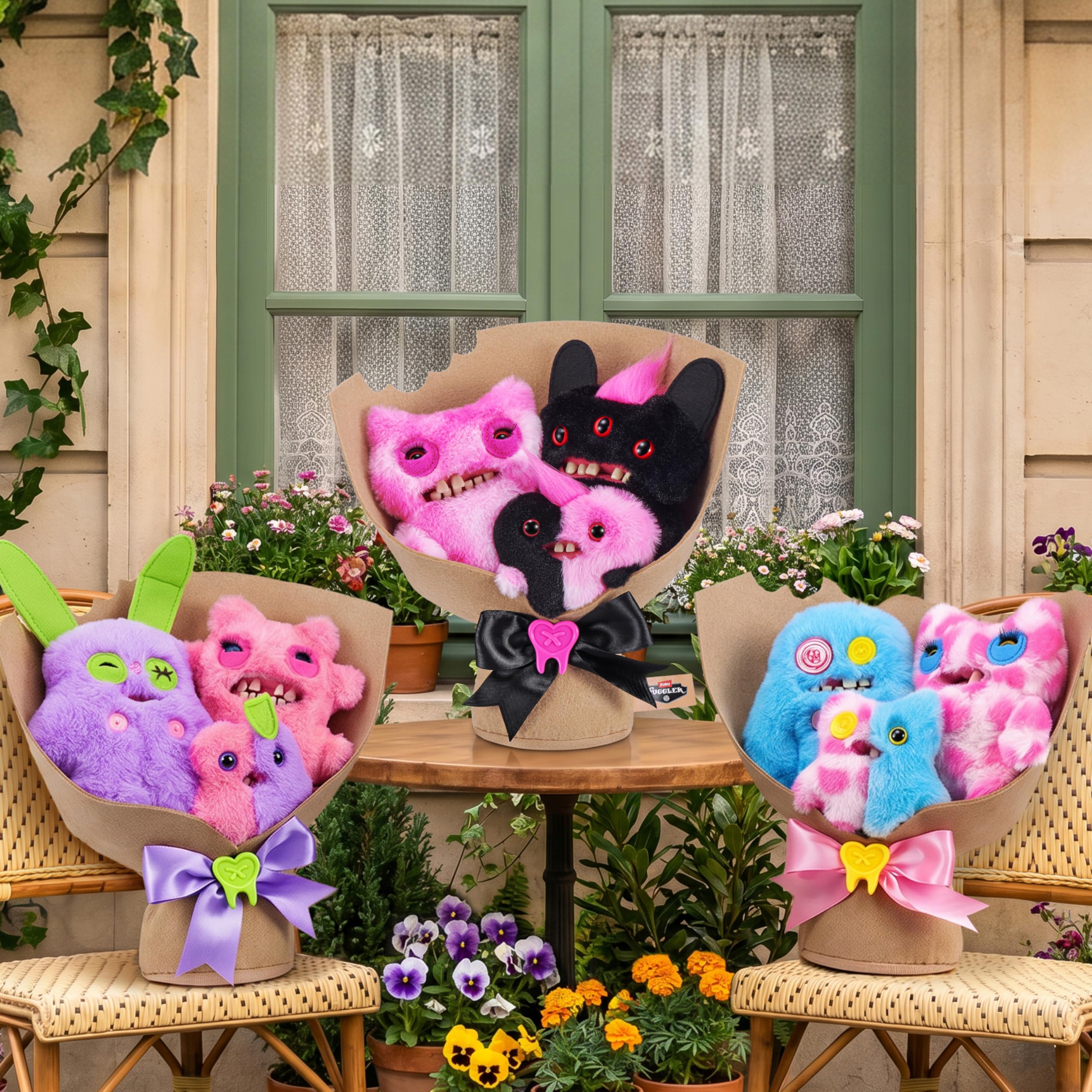 Fuggler Soft Dolls - 2 x 9 inch & 1 x 3.5 inch Collectible Plush Set | Multicolor | Polyester 4