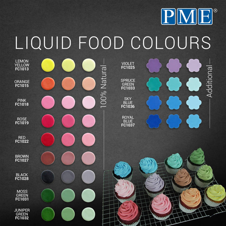 PME Natural Liquid Food Colouring - Moss Green (25ml)