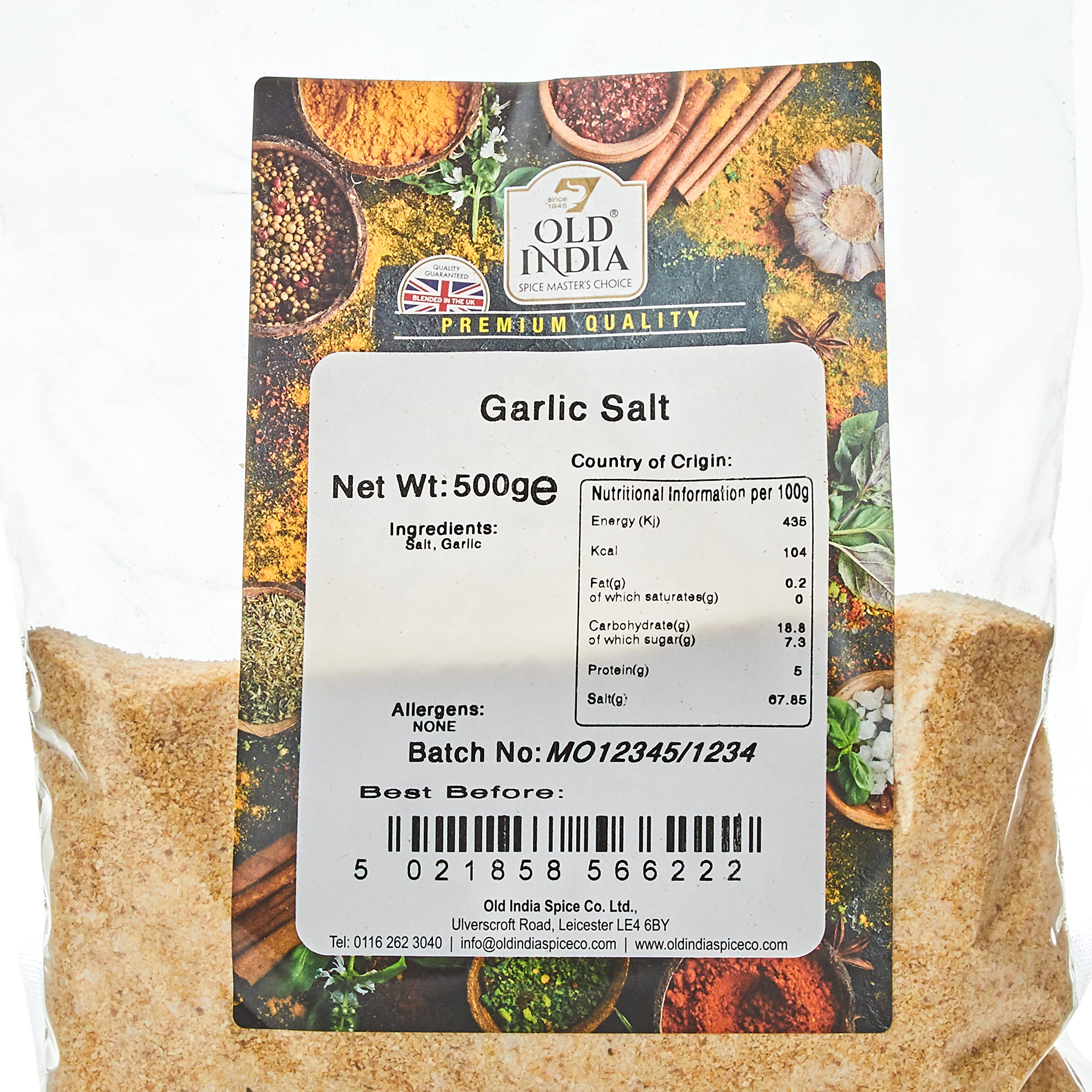 Old India Garlic Salt - 100% Natural Flavor Enhancer | 500g Bag 2