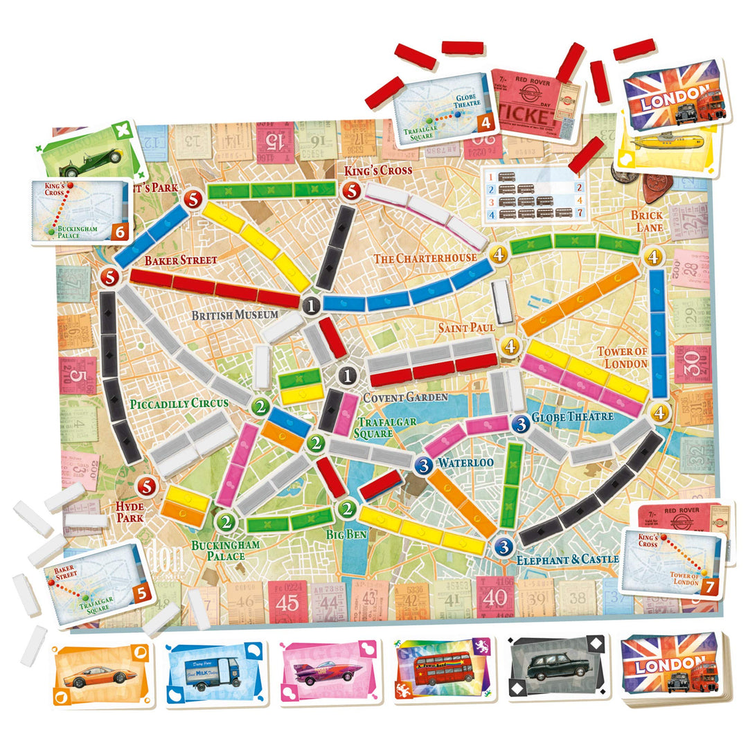 Days of Wonder Ticket to Ride London Board Game | Ages 8+ | 2-4 Players | 10-15 Minute Playtime