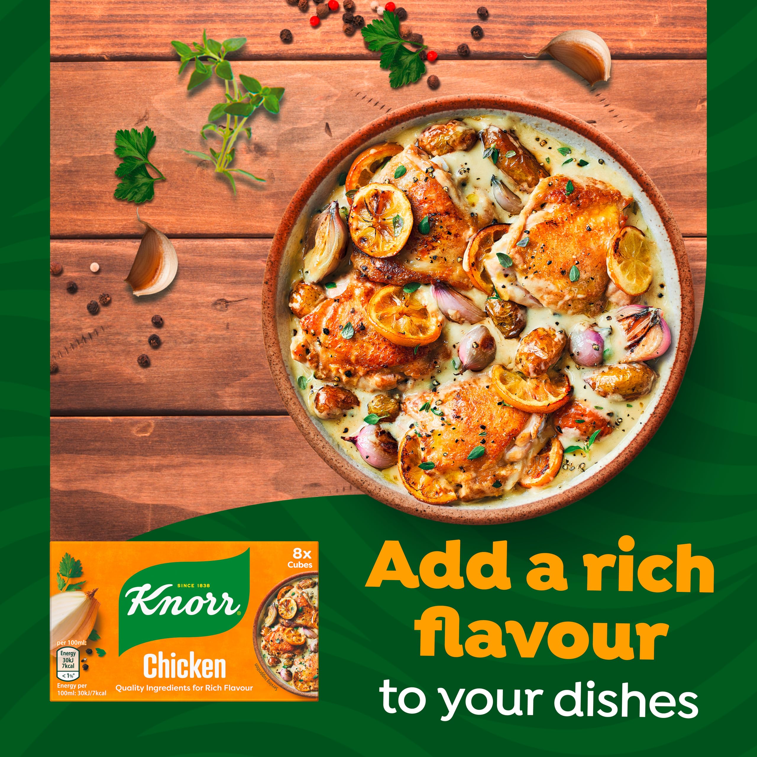 Knorr Chicken Stock Cubes - 20 x 10g Pack | Gluten-Free, No Artificial Colours or Preservatives 5