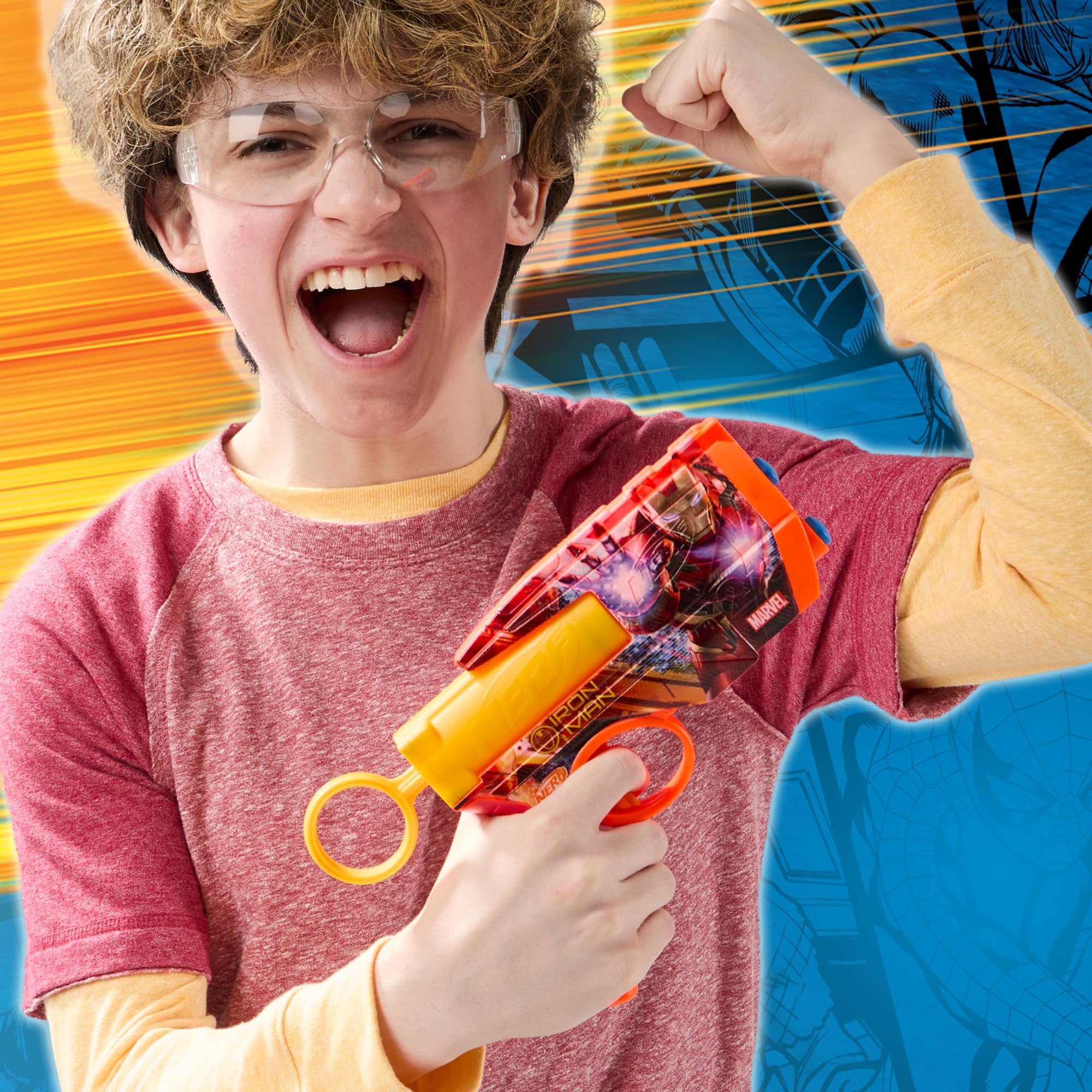 Nerf Marvel Iron Man Dart Blaster with 2-Dart Capacity and 4 N1 Darts | Ages 8+ 5