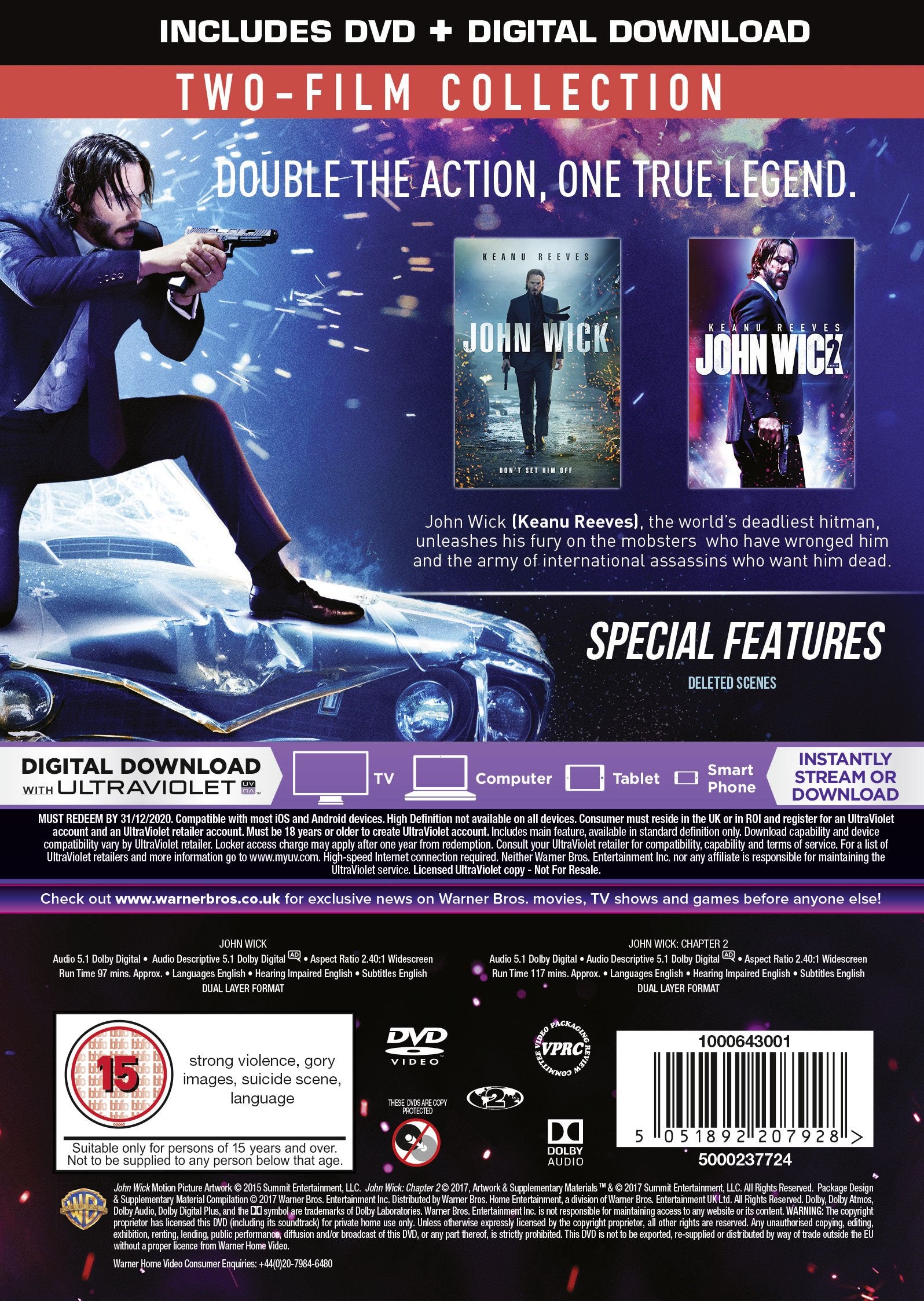 John Wick: Chapters 1 & 2 [DVD] 2